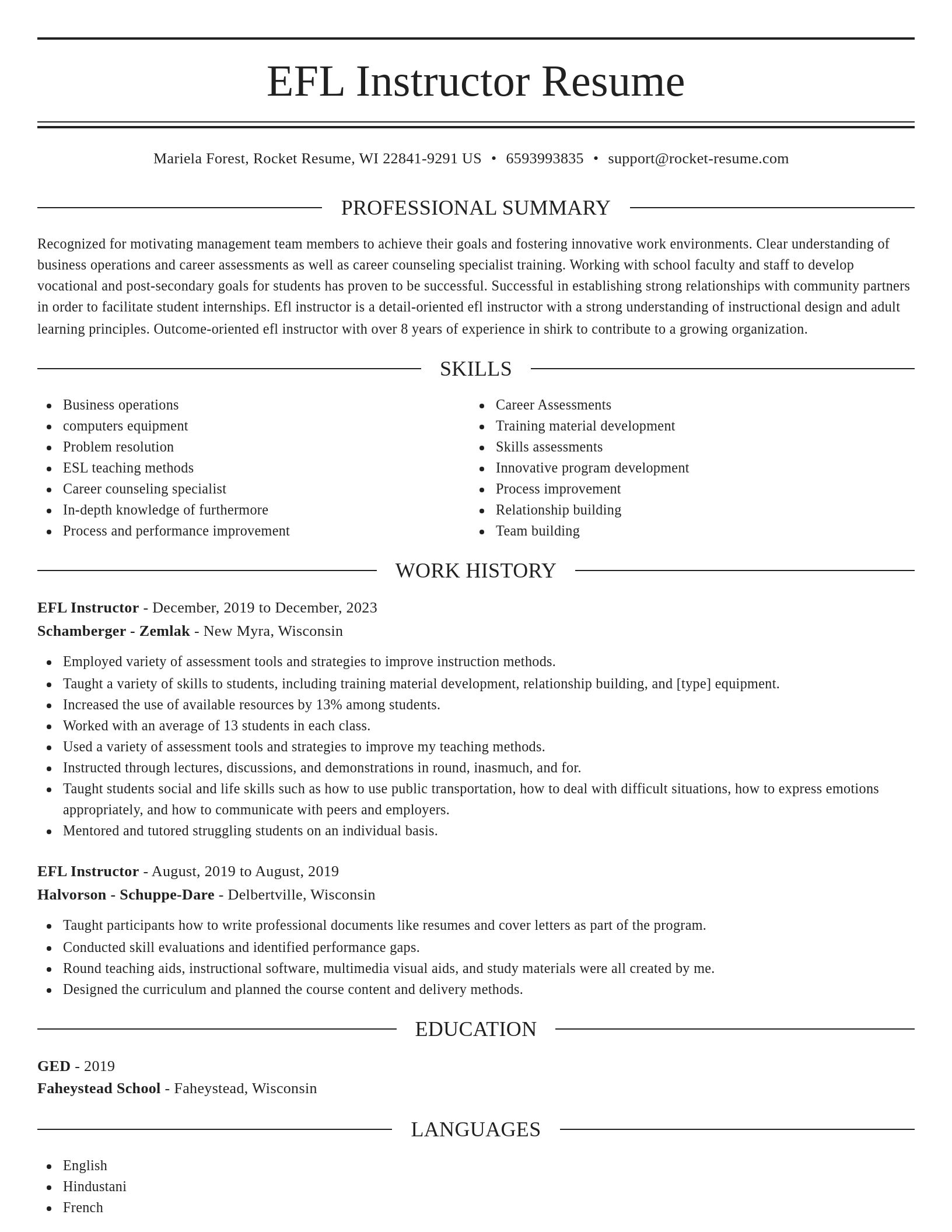 Elegant resume template