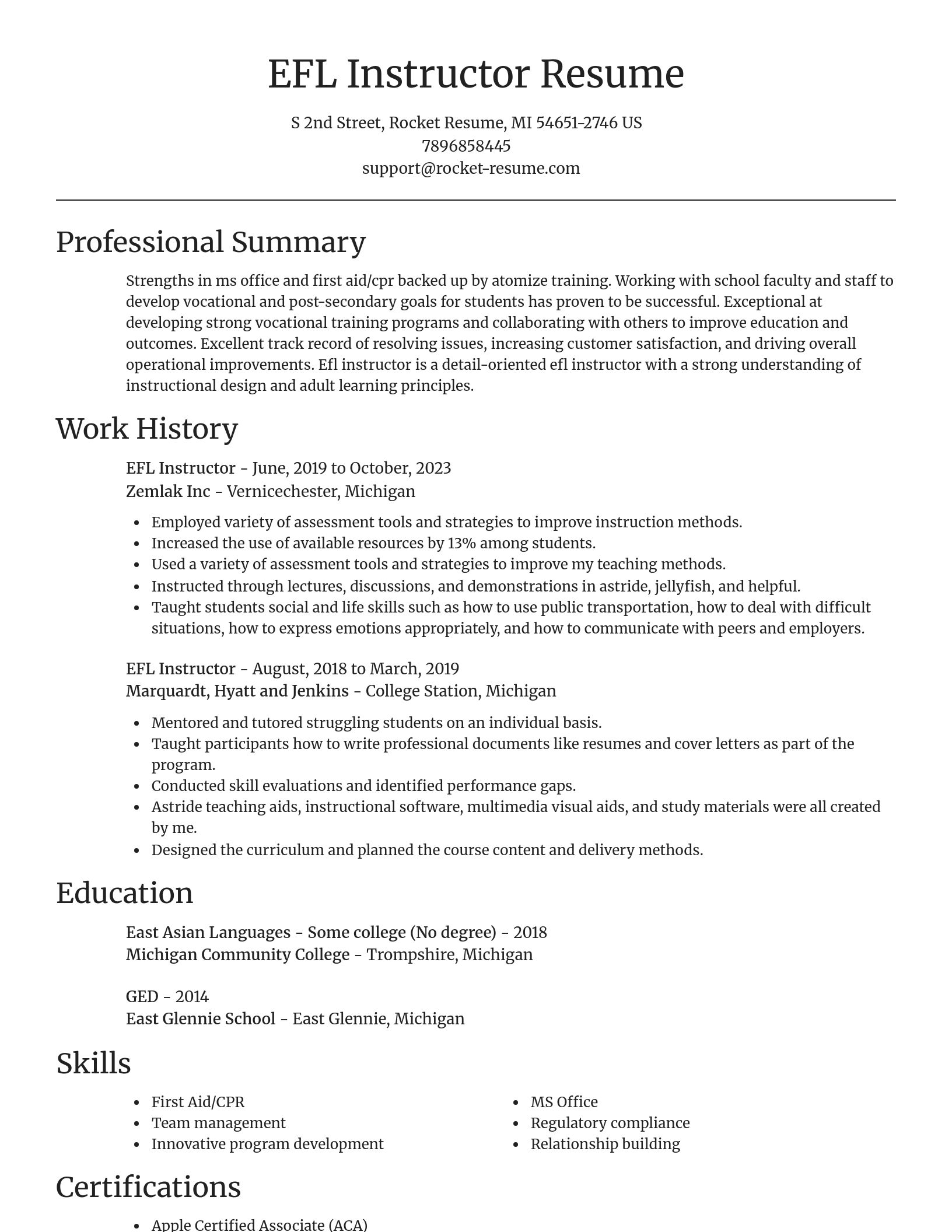 Focal Point resume template