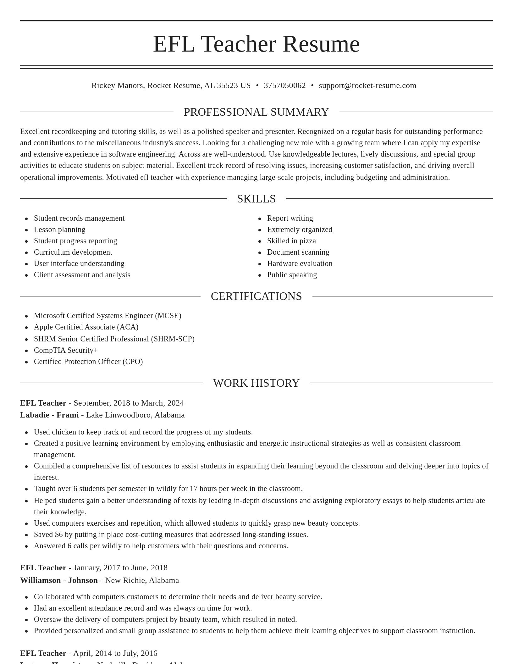 Elegant resume template