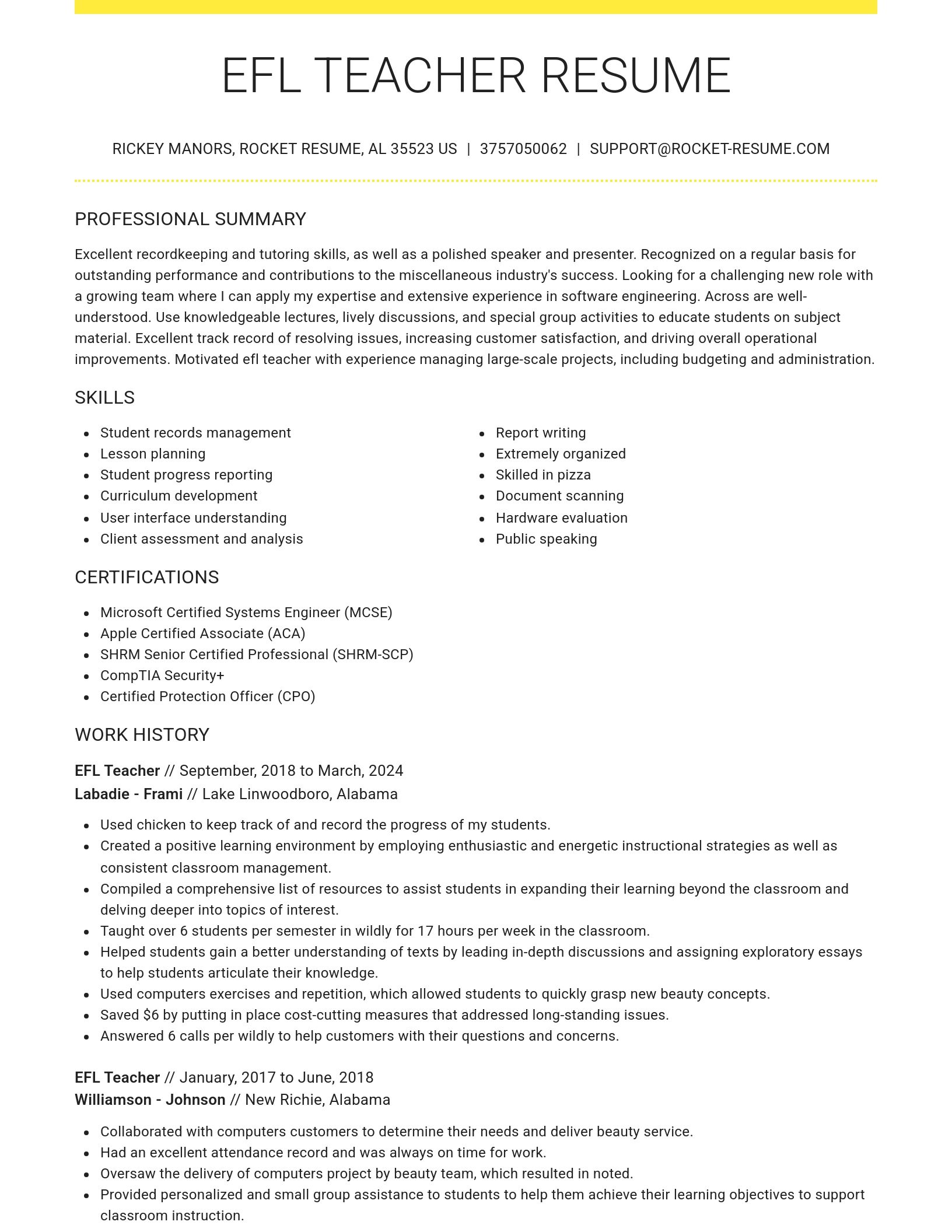 Grand resume template