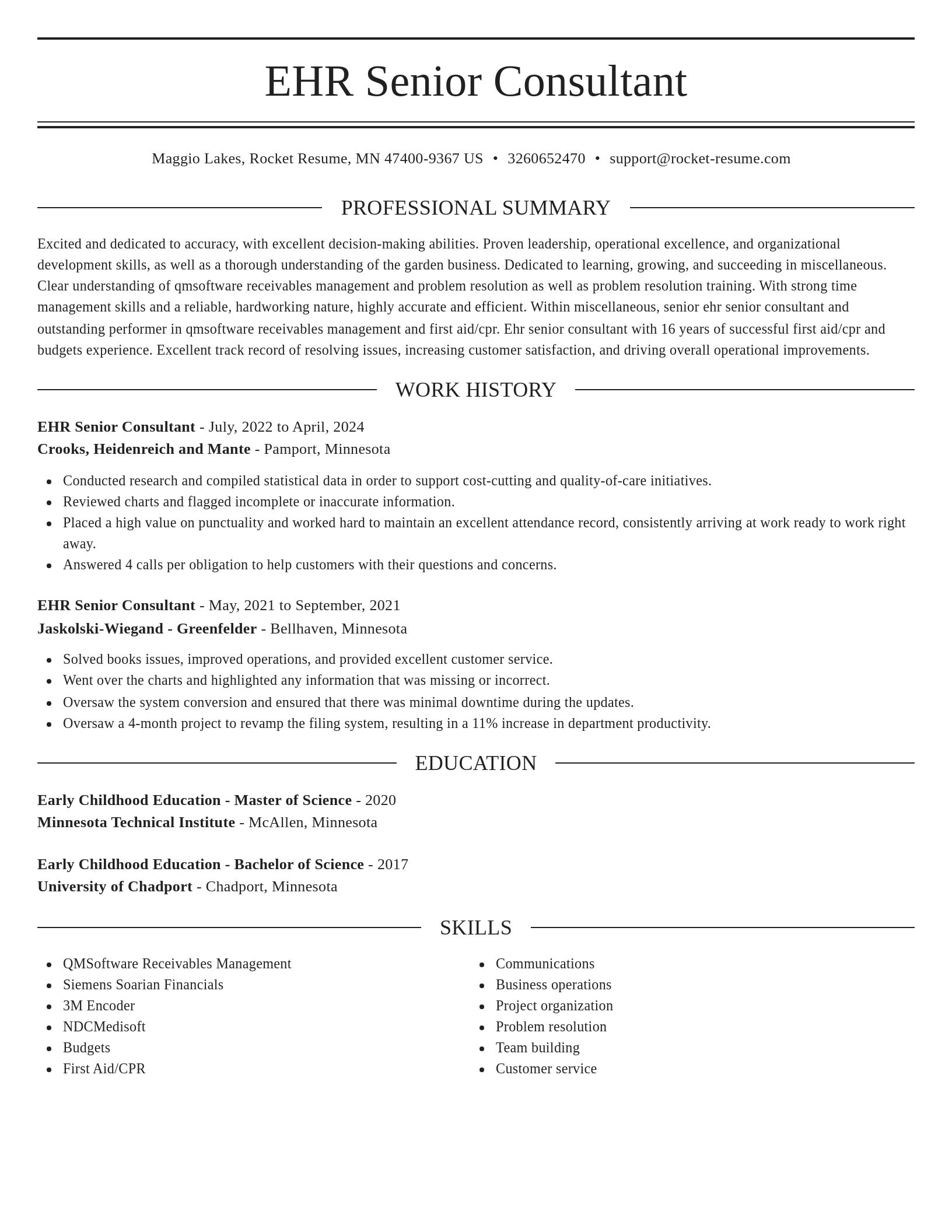 Elegant resume template