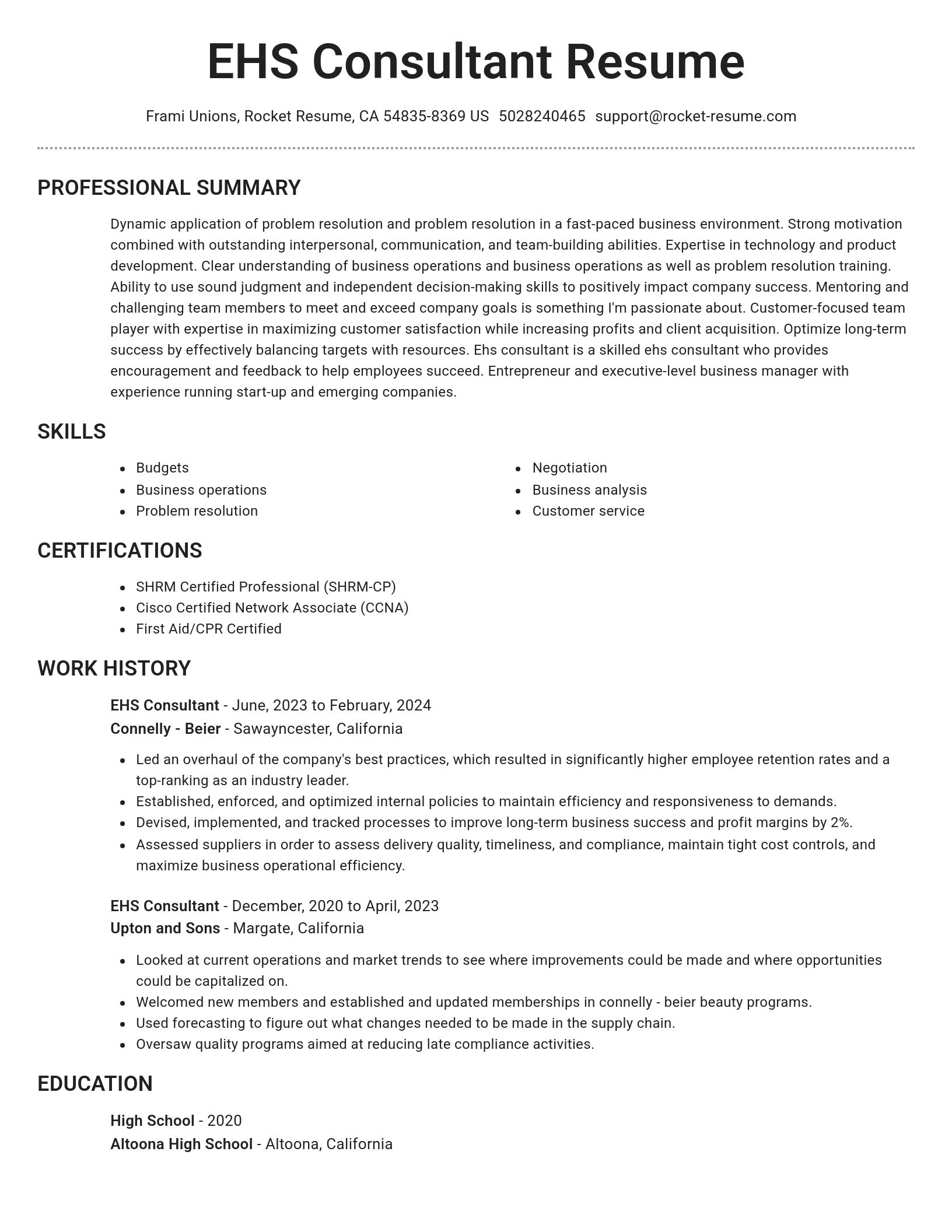 Brilliant resume template