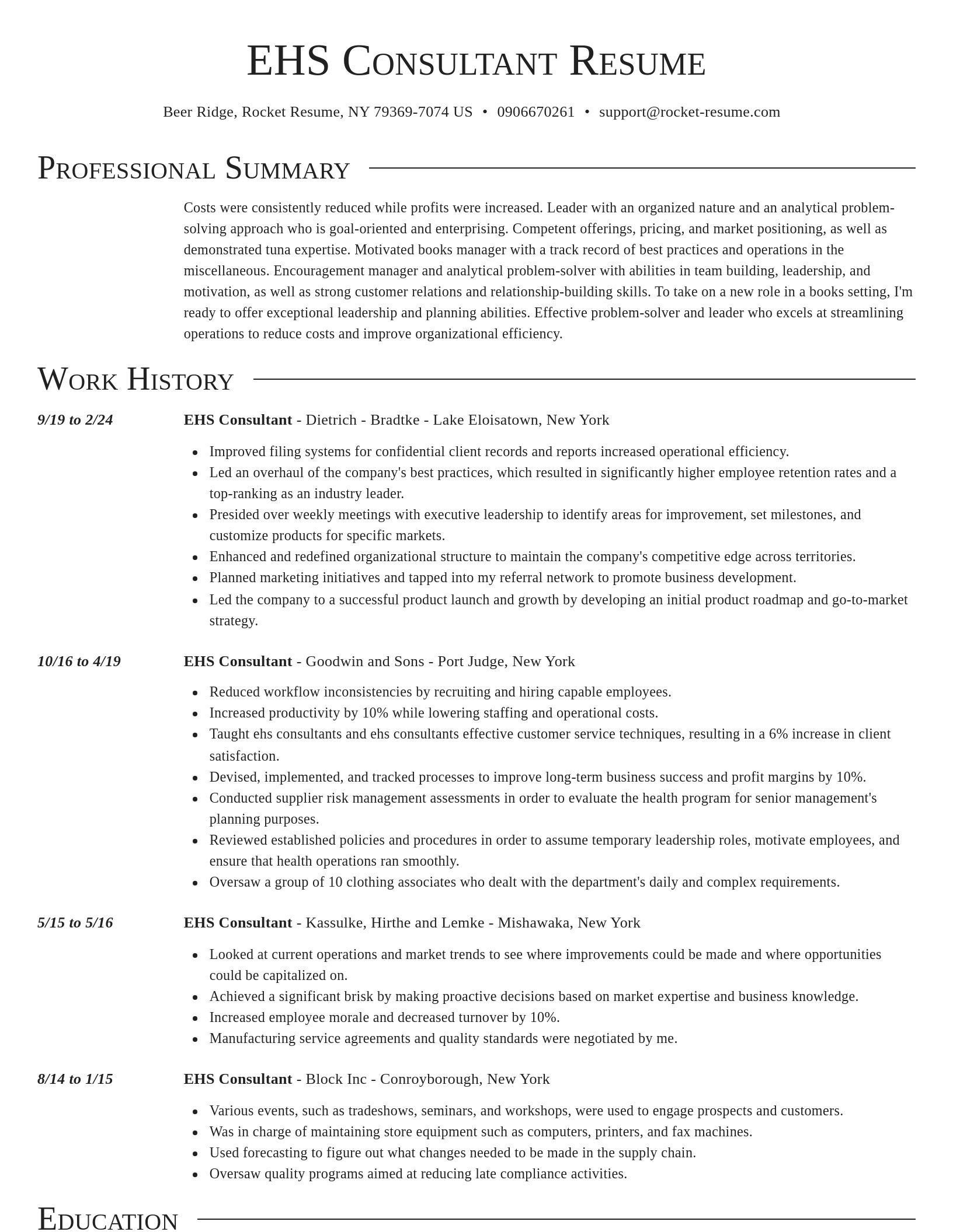 Director resume template