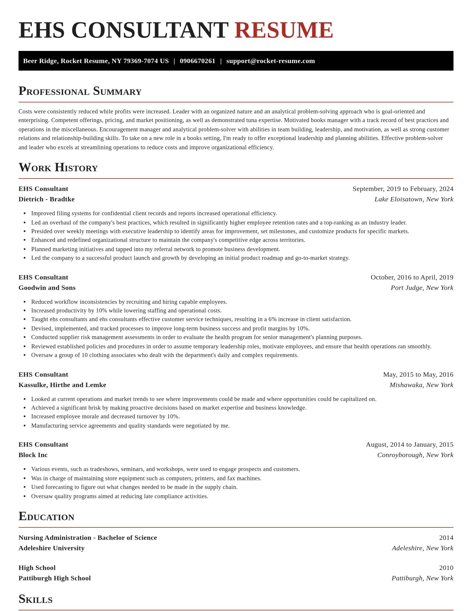 Exquisite resume template