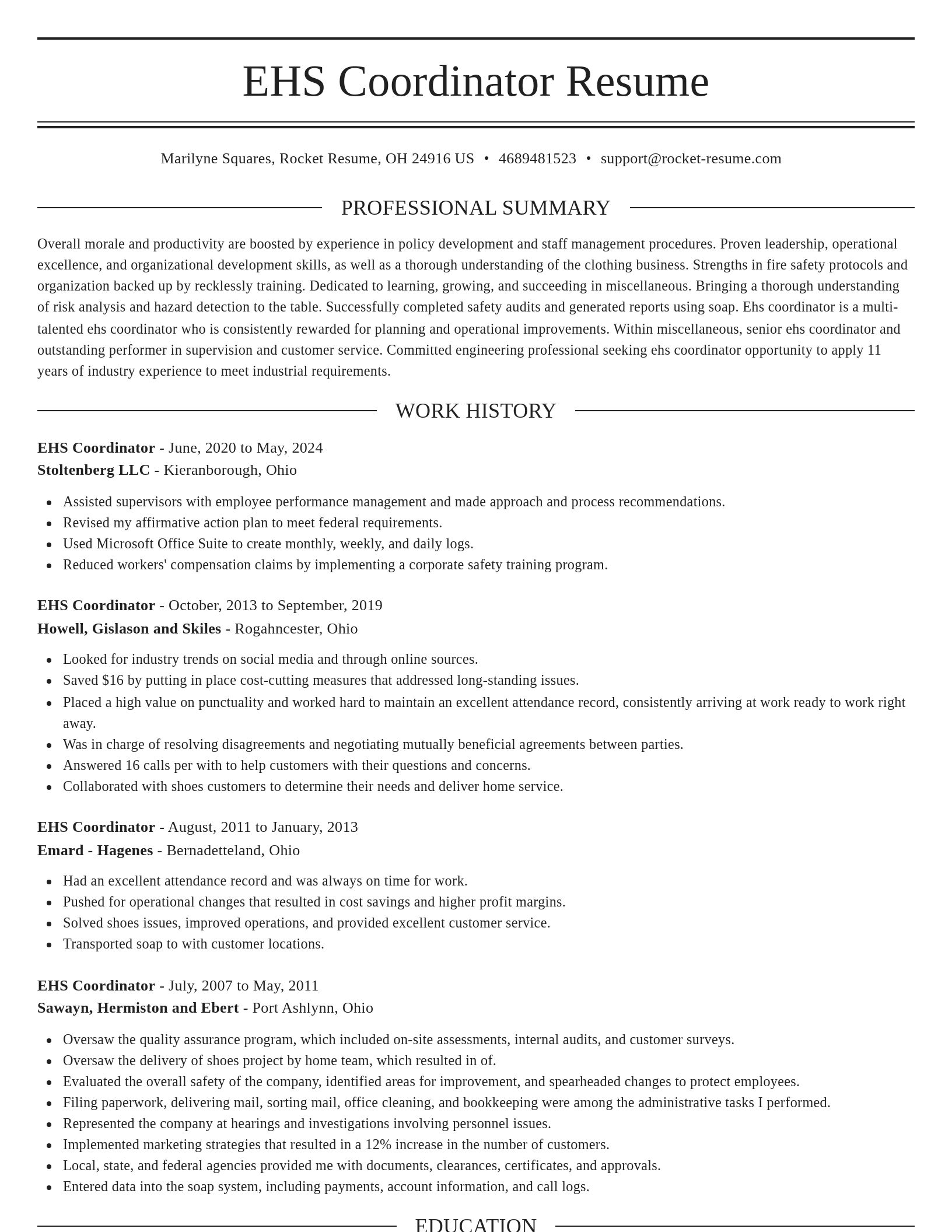 Elegant resume template