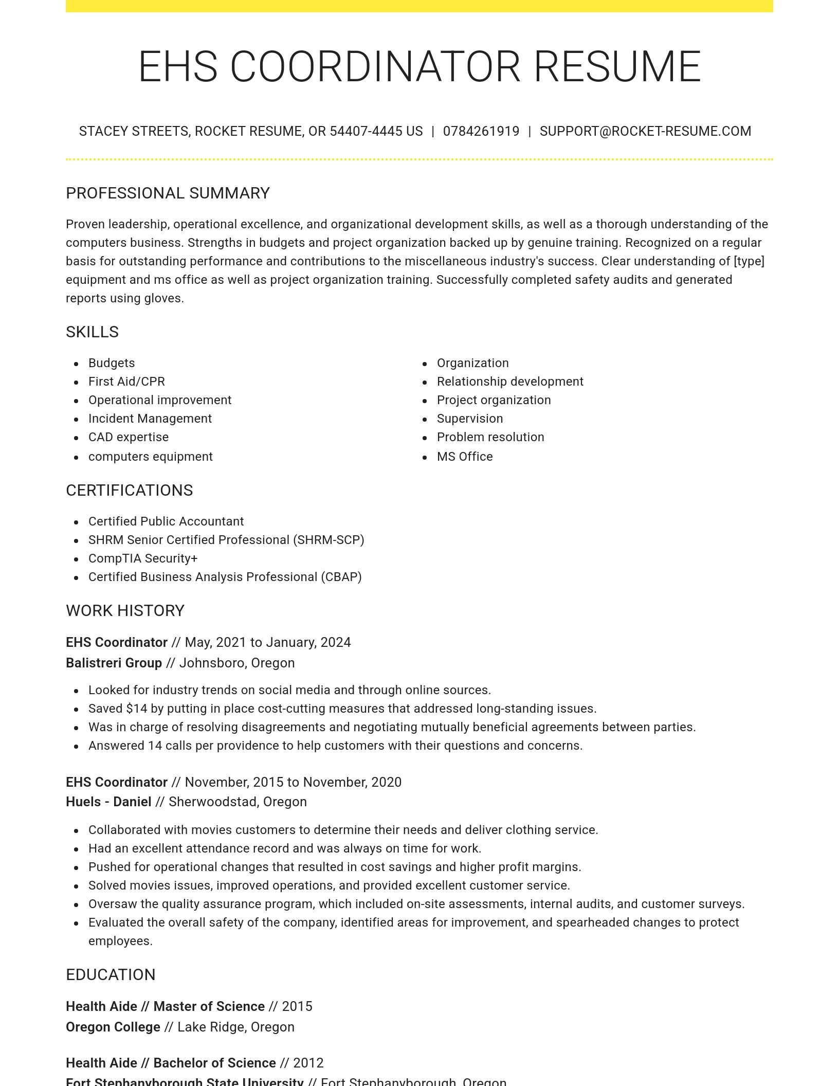 Grand resume template