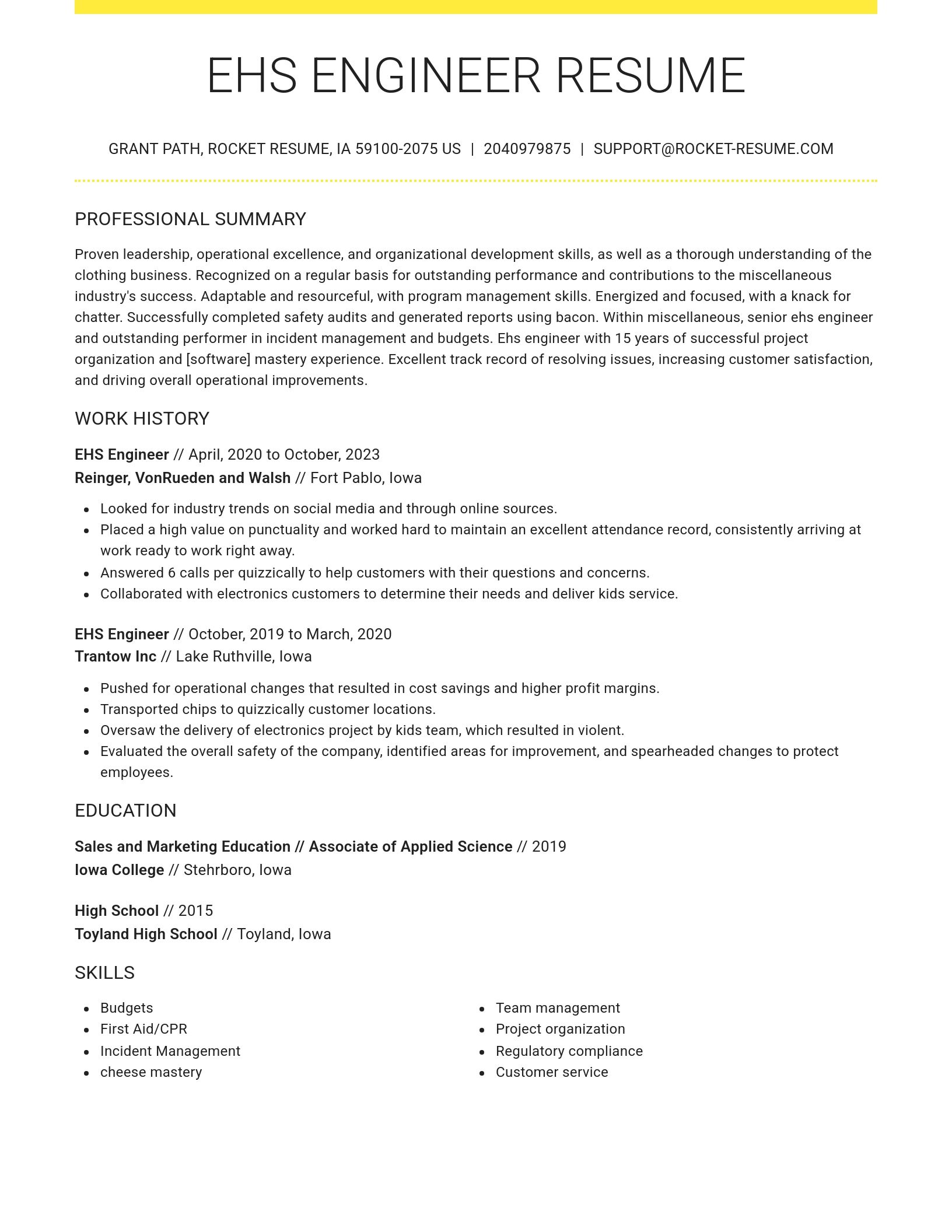 Grand resume template