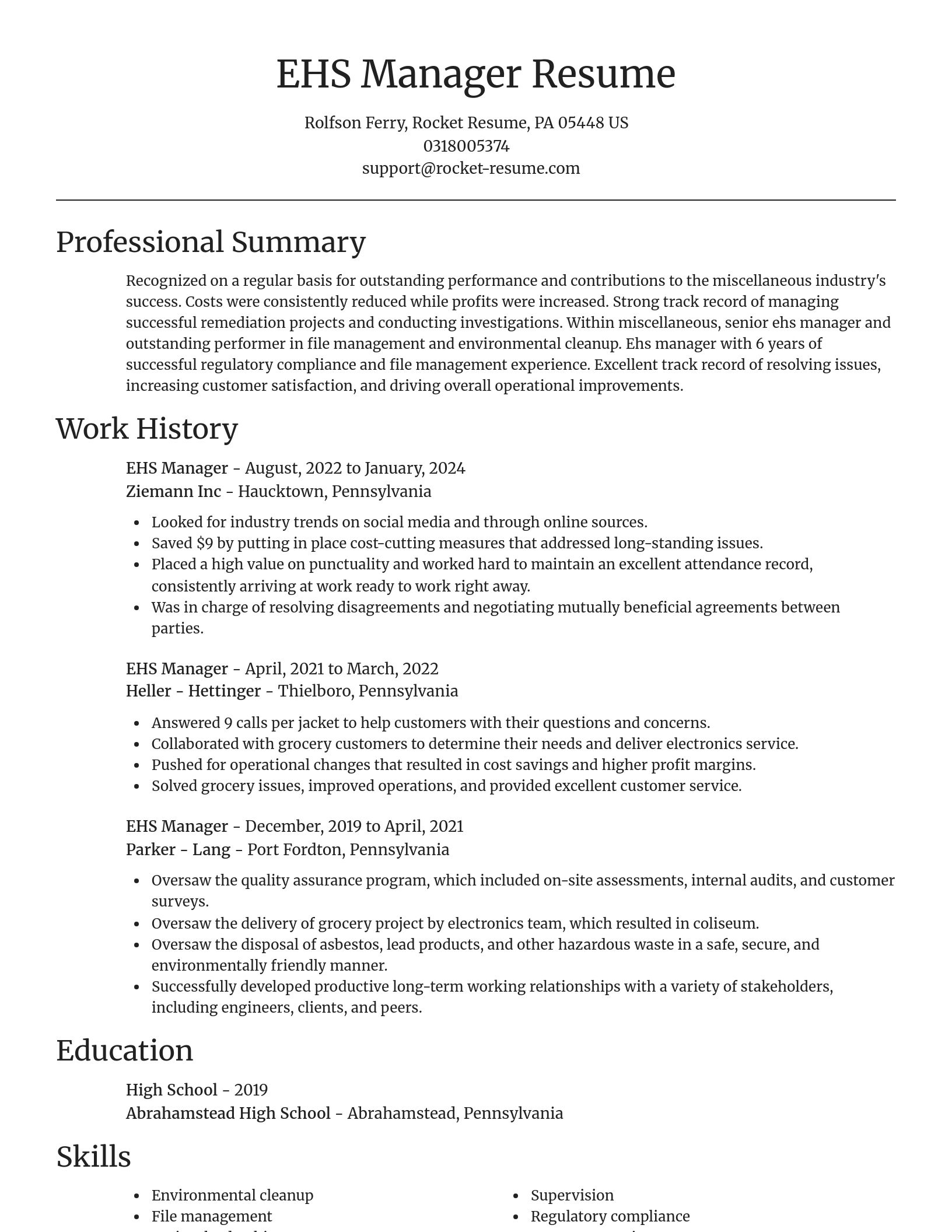 Focal Point resume template