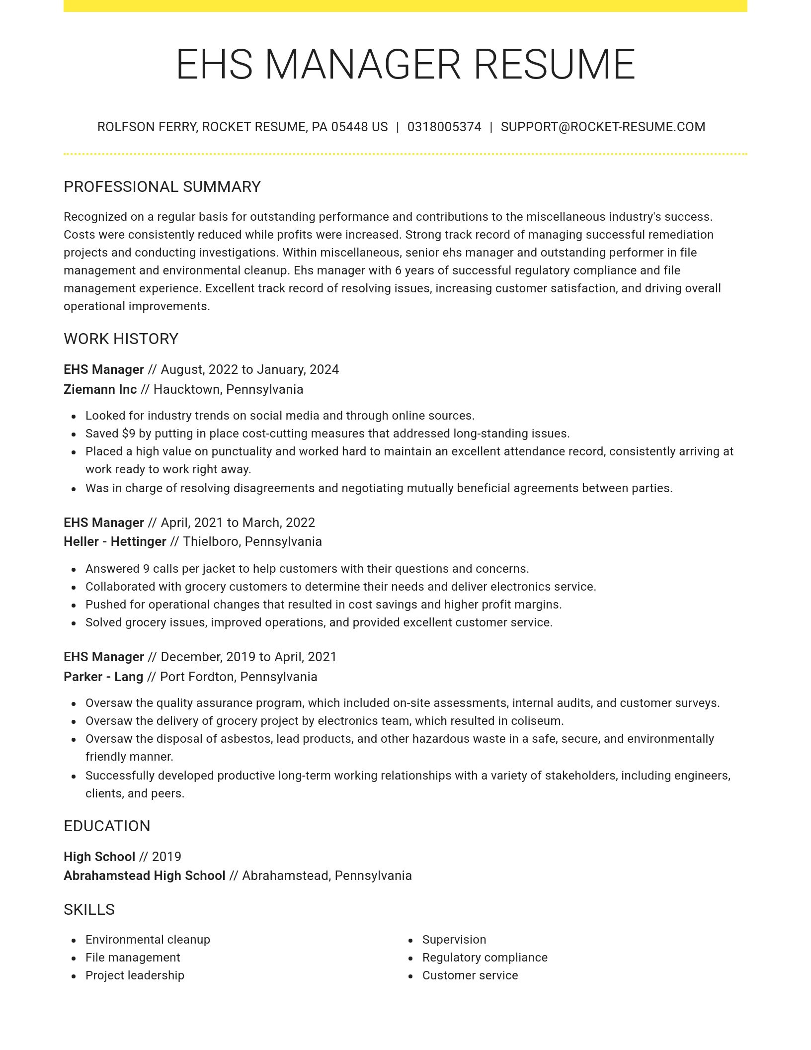 Grand resume template