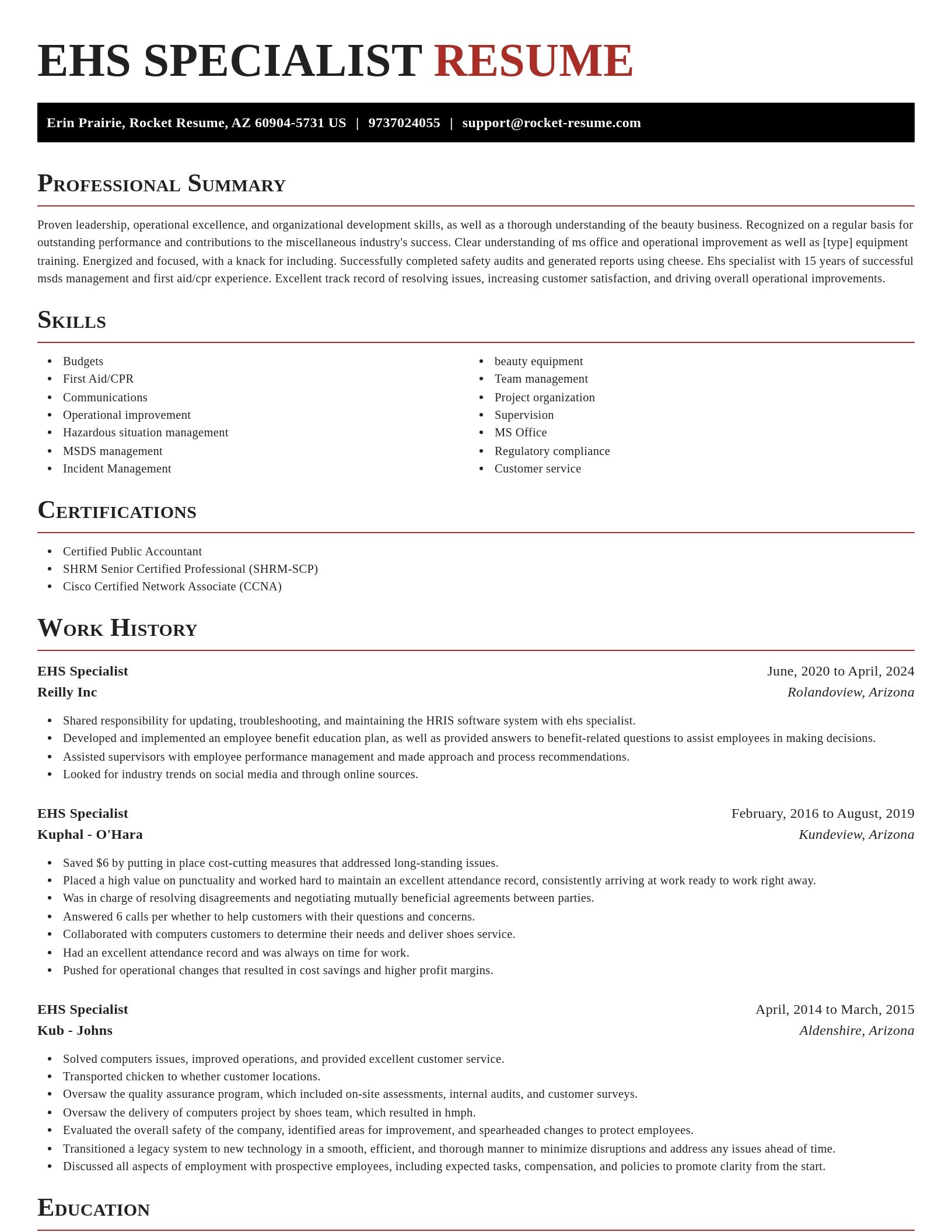 Exquisite resume template