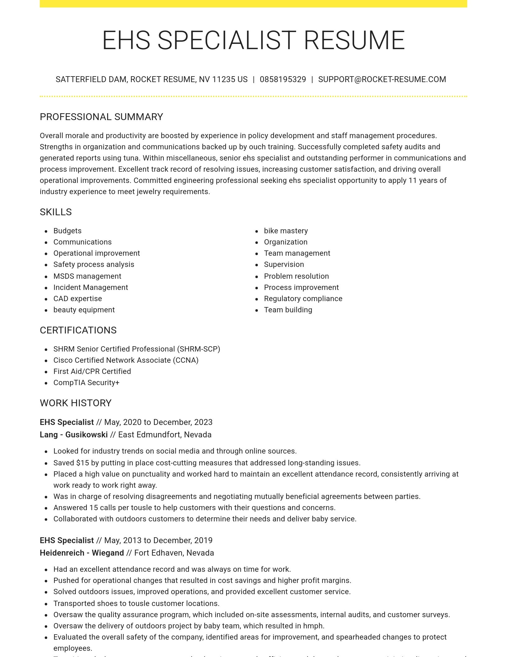 Grand resume template