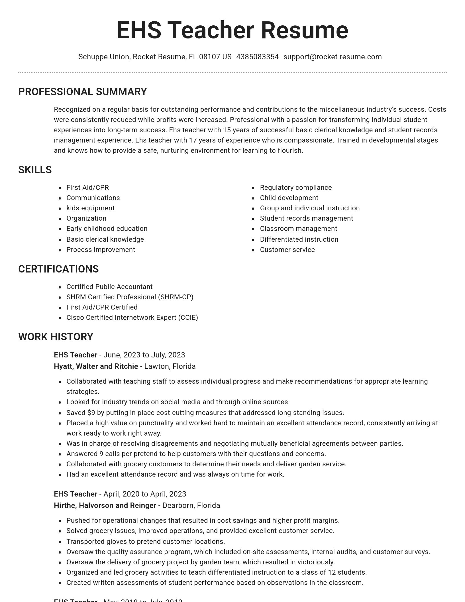 Brilliant resume template
