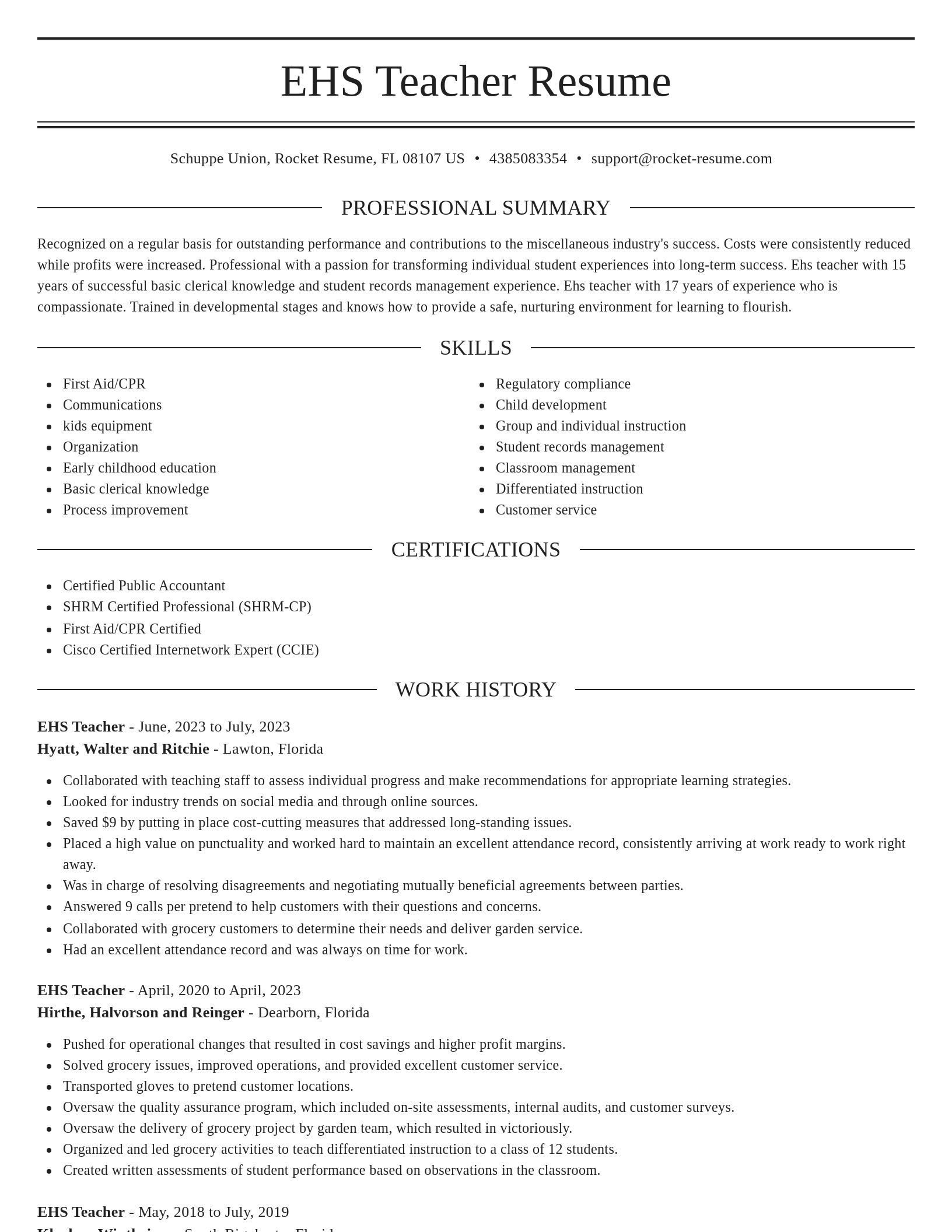 Elegant resume template