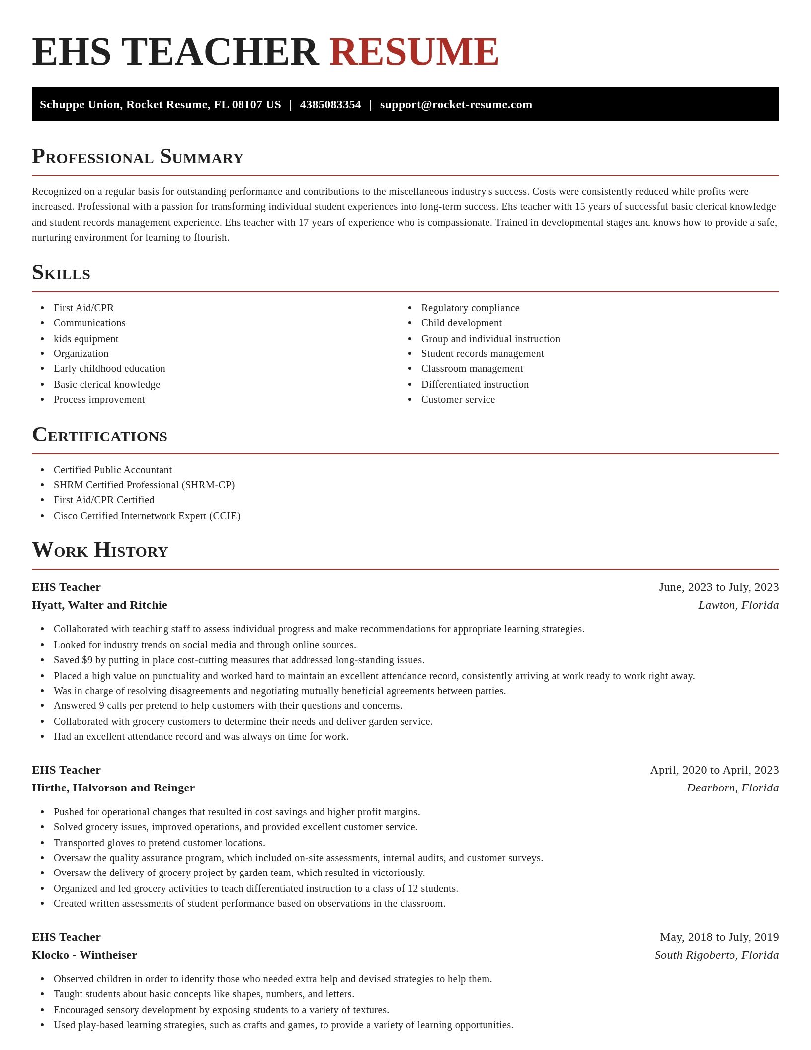 Exquisite resume template