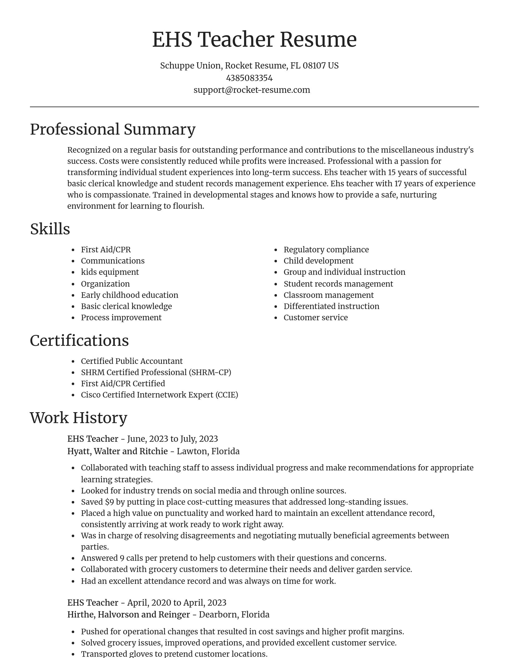 Focal Point resume template