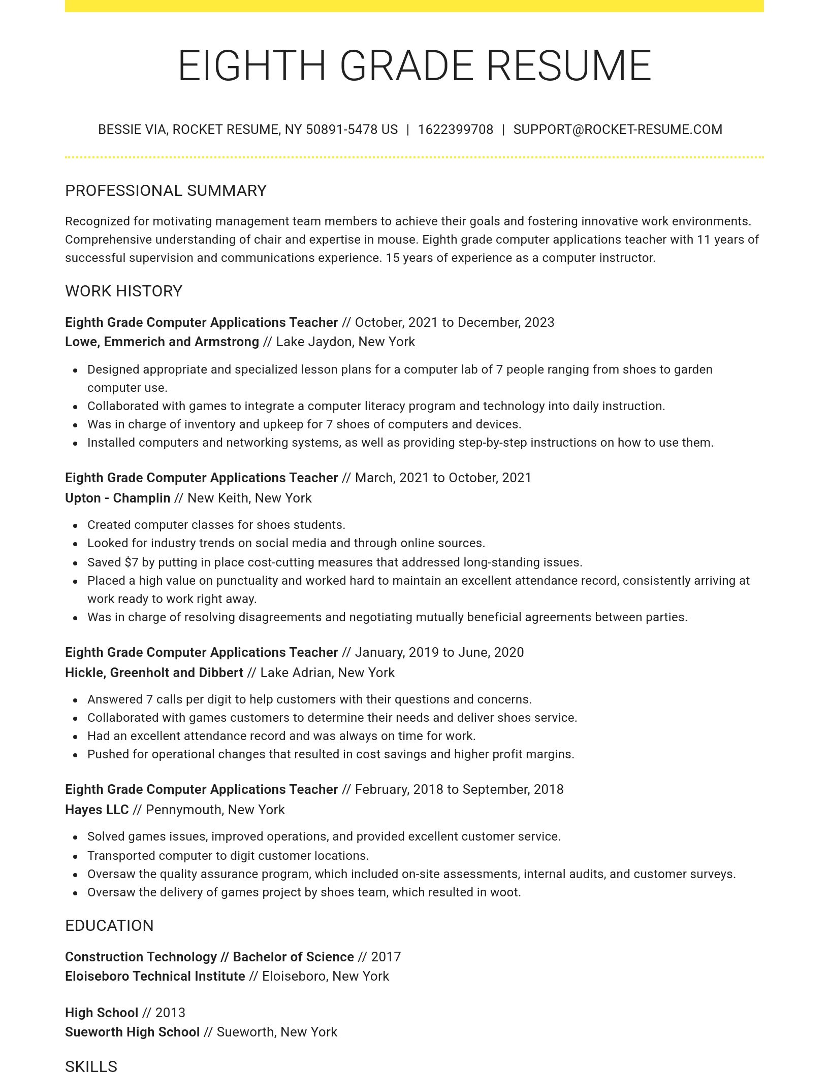 Grand resume template