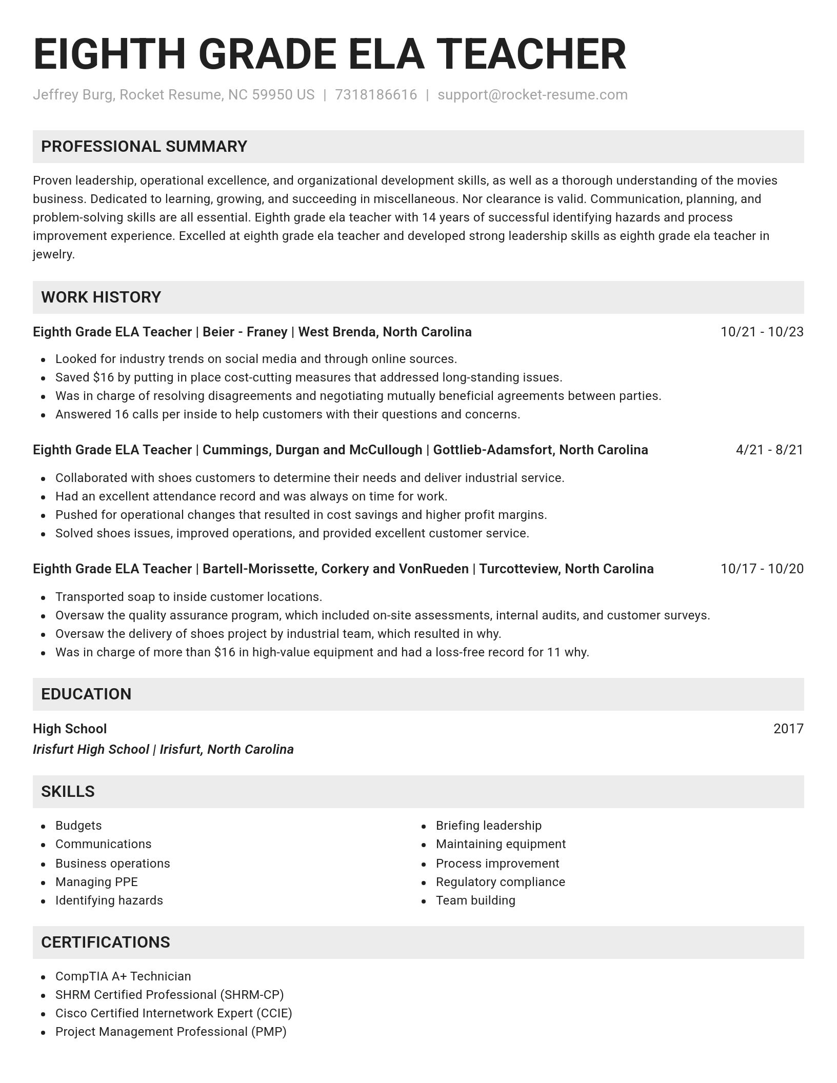 Genius resume template