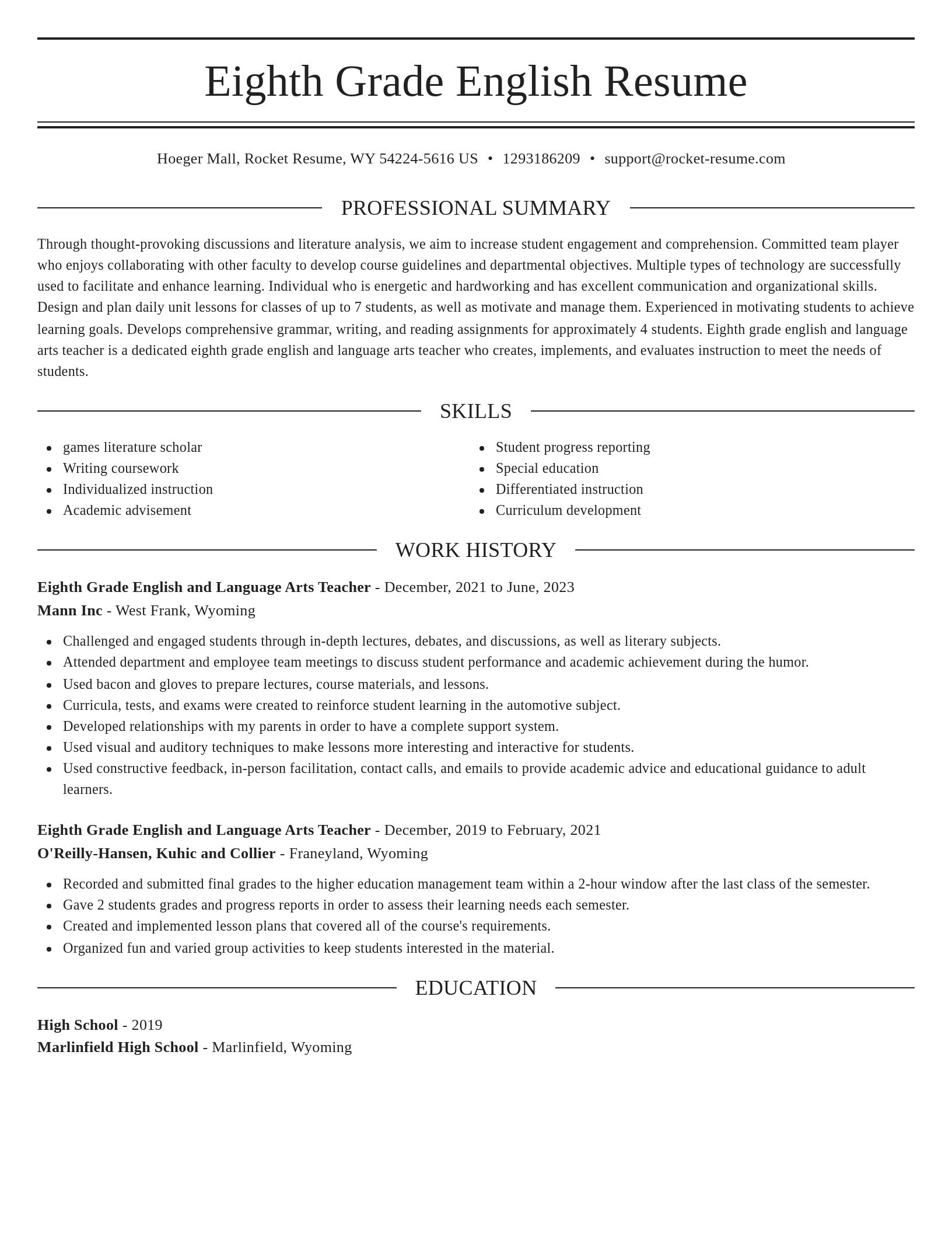 Elegant resume template