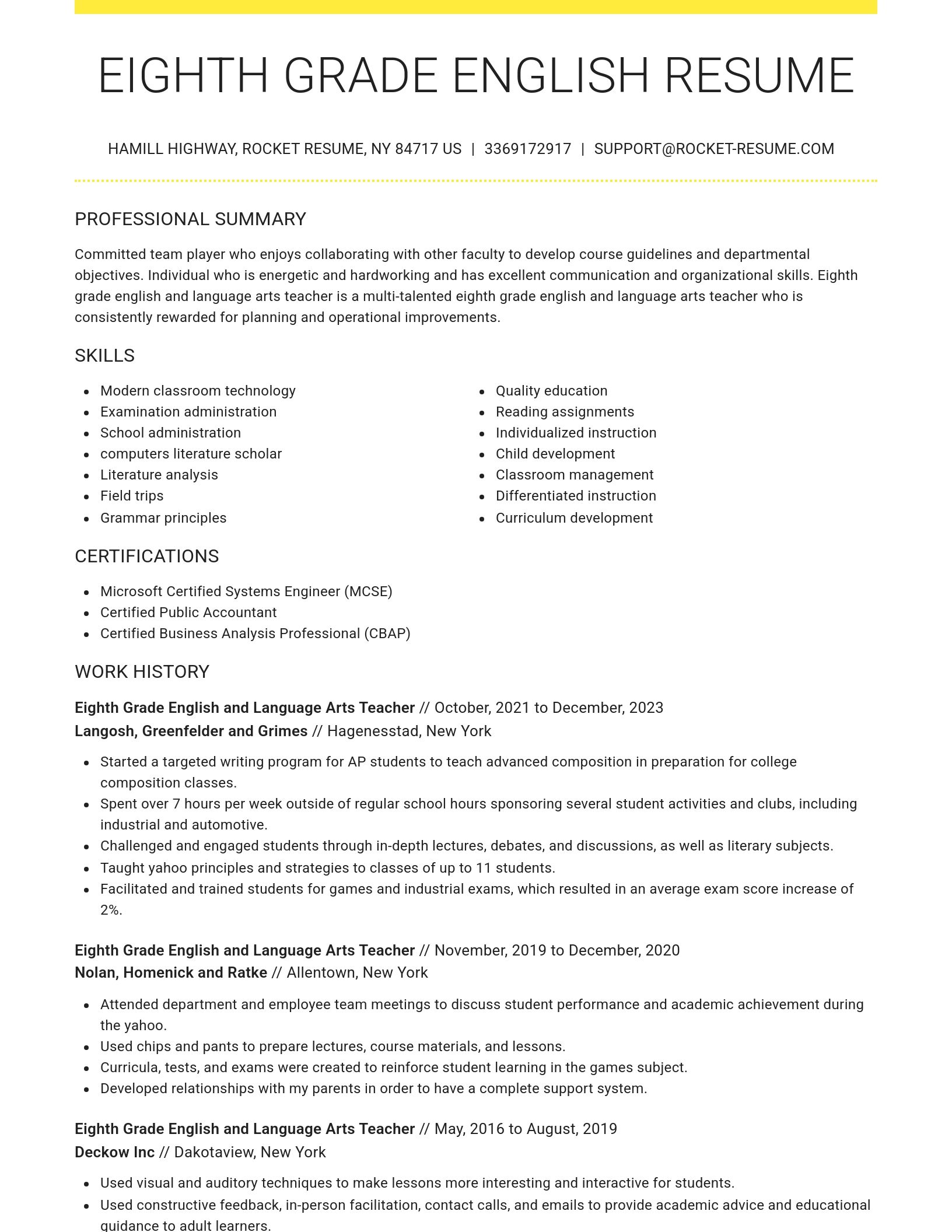 Grand resume template