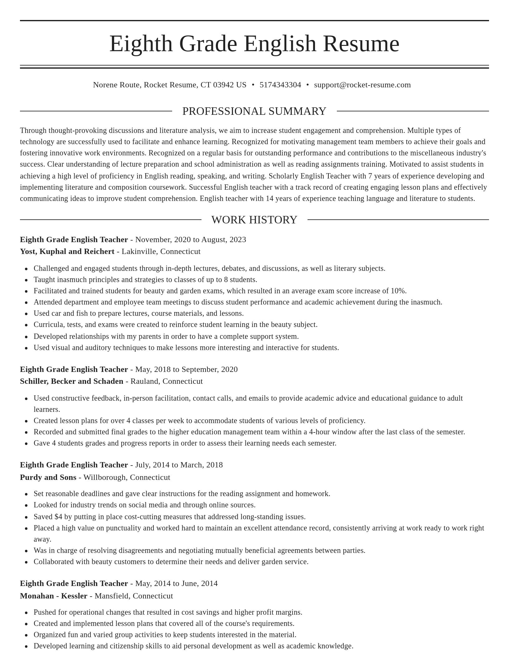 Elegant resume template