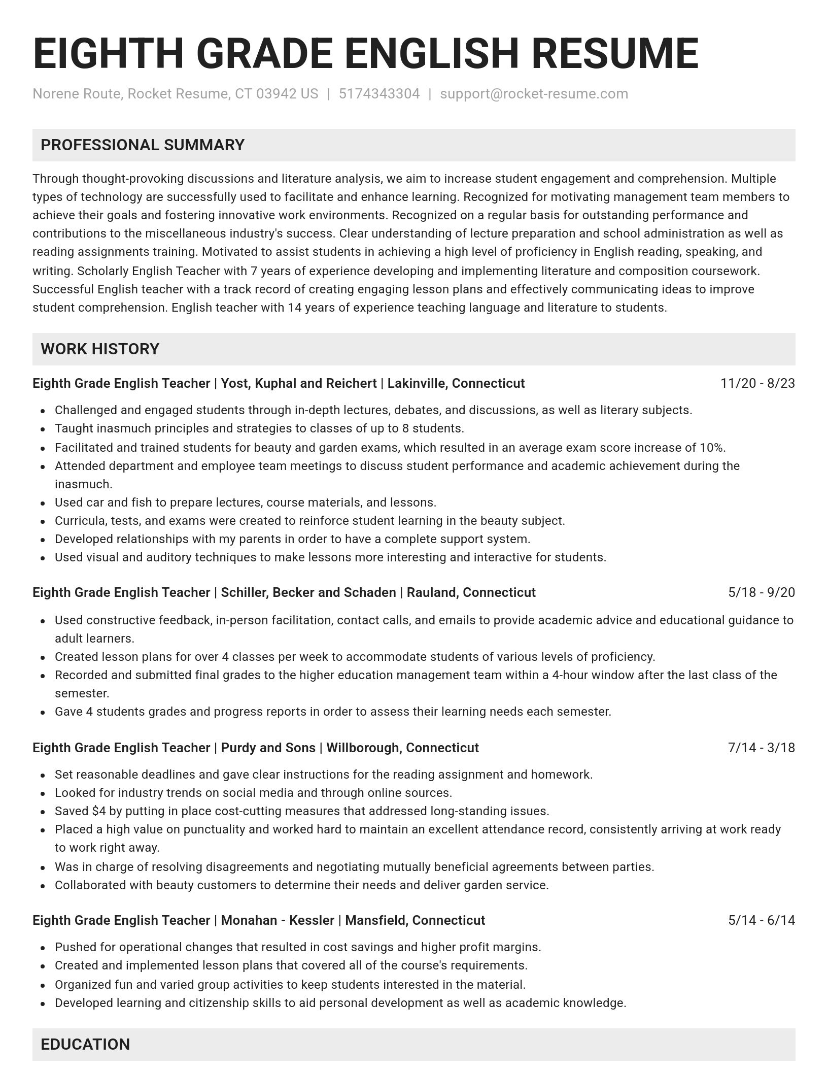 Genius resume template