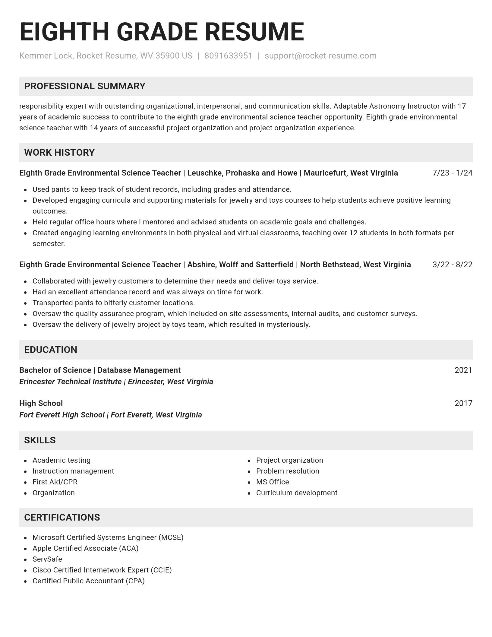 Genius resume template