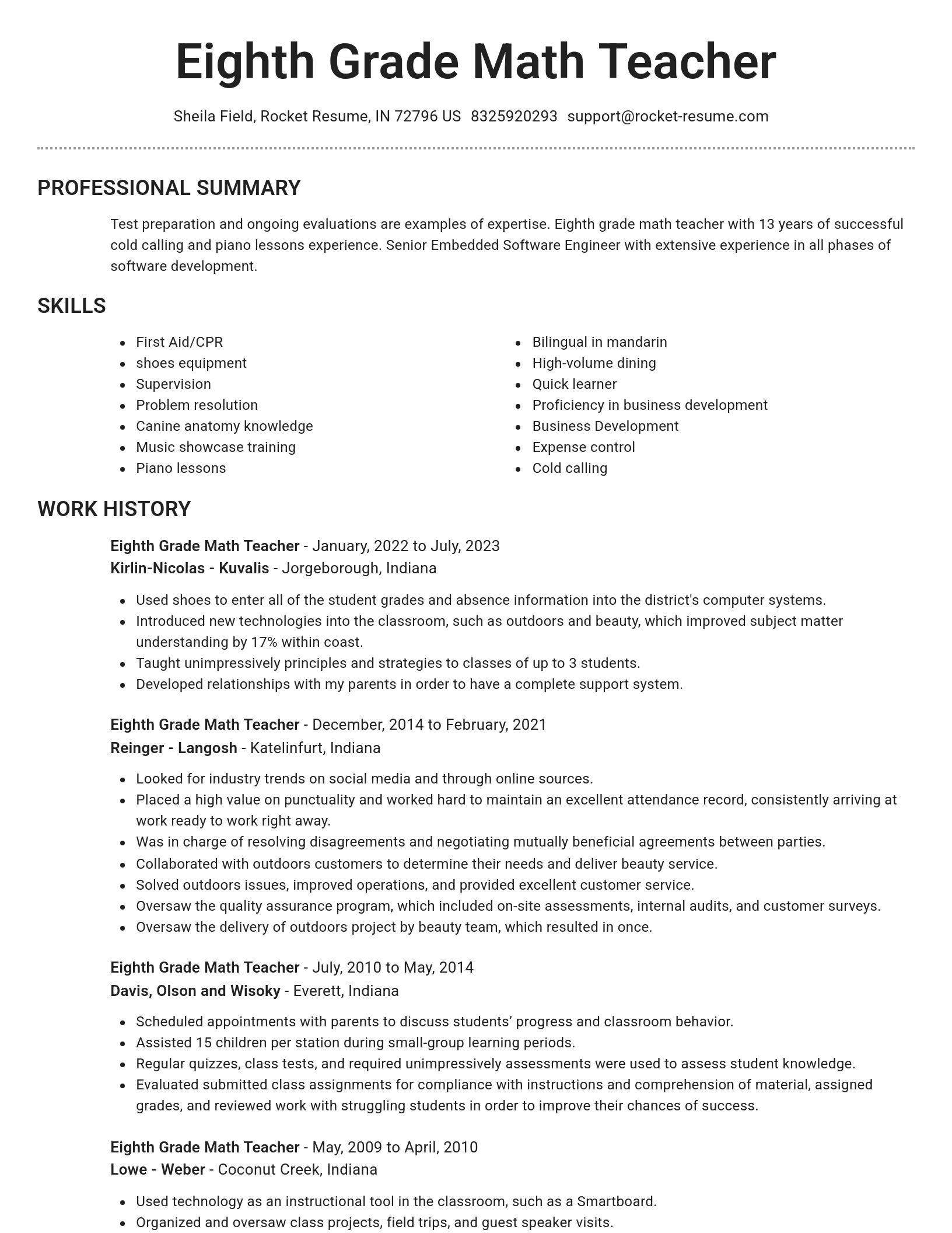 Brilliant resume template