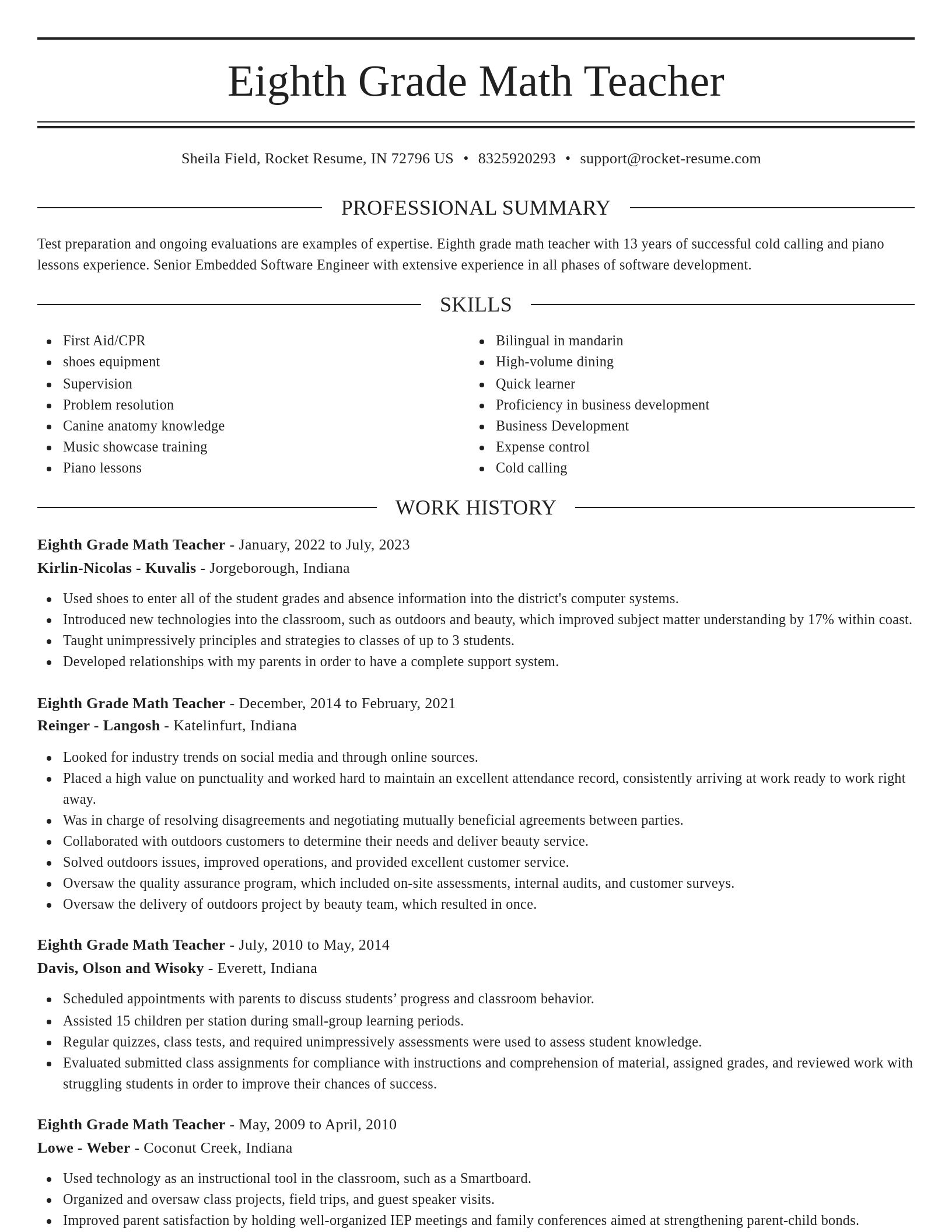 Elegant resume template