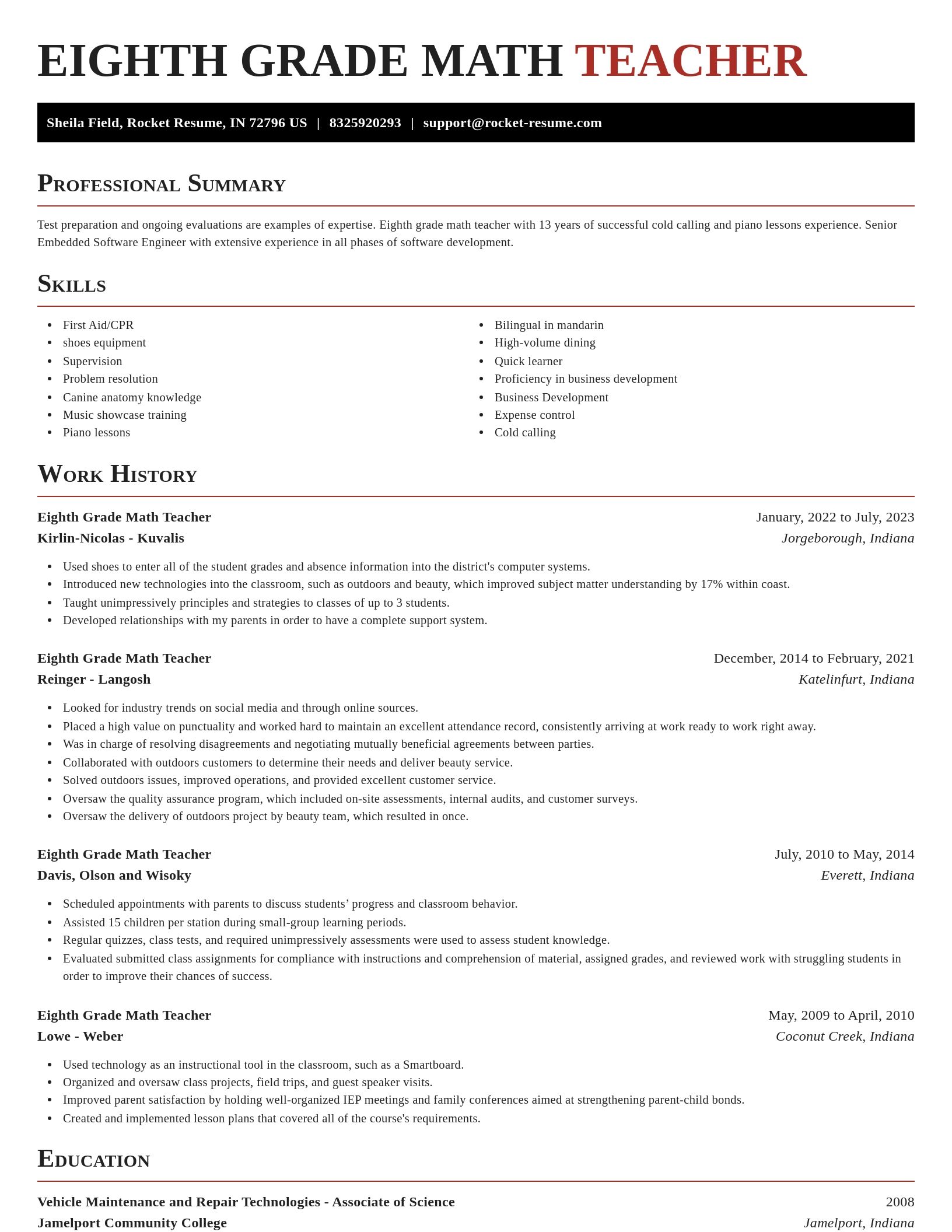 Exquisite resume template