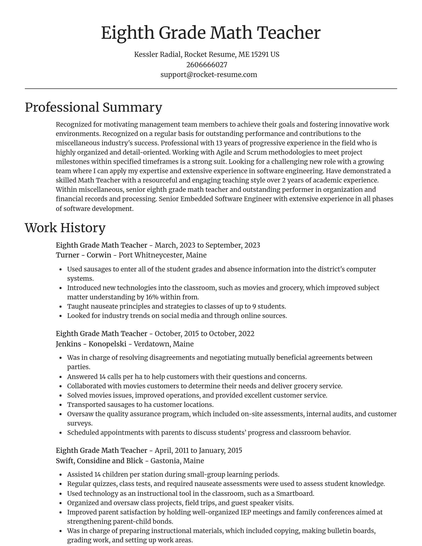 Focal Point resume template