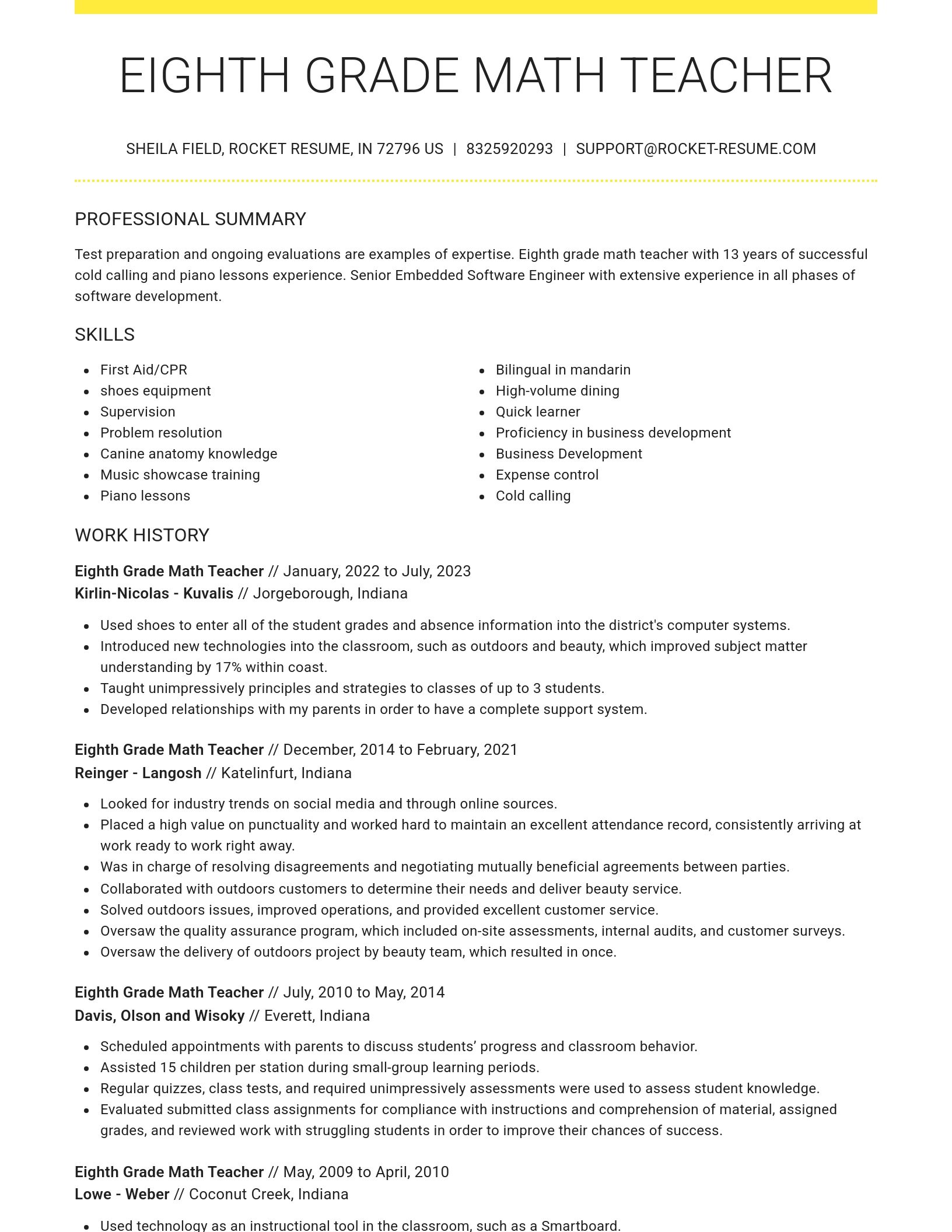 Grand resume template