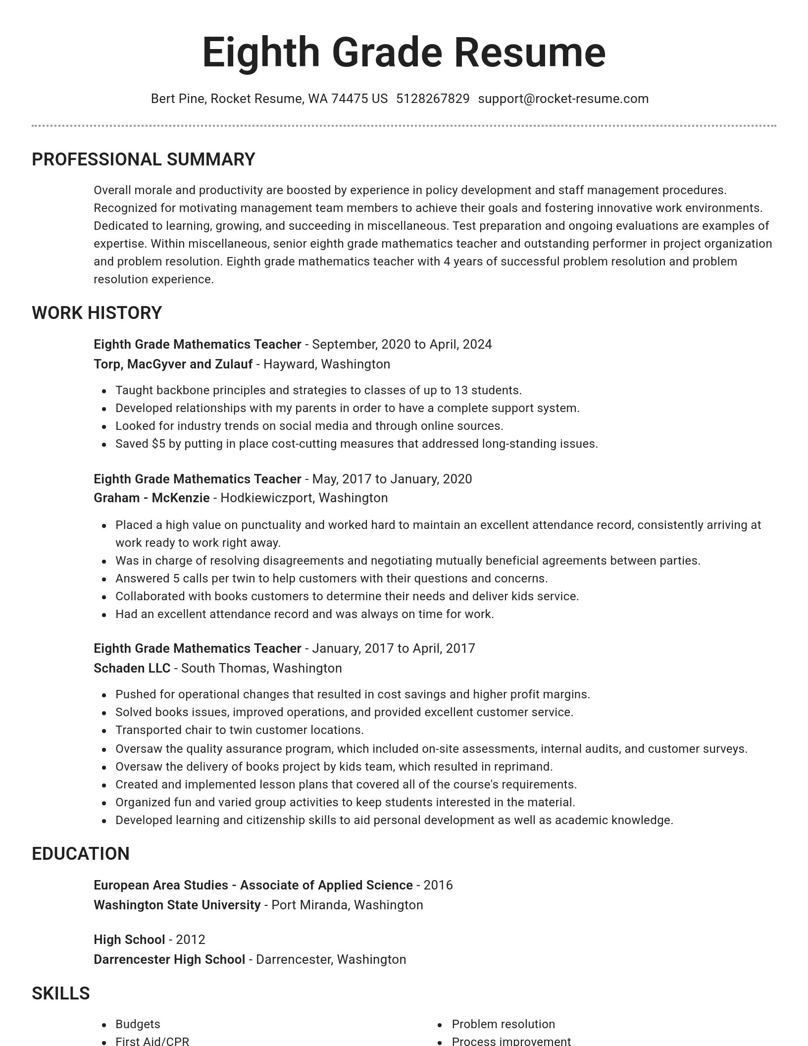 Brilliant resume template