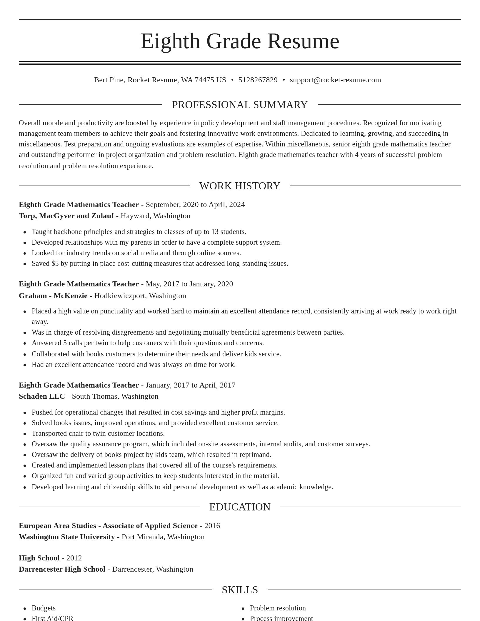 Elegant resume template