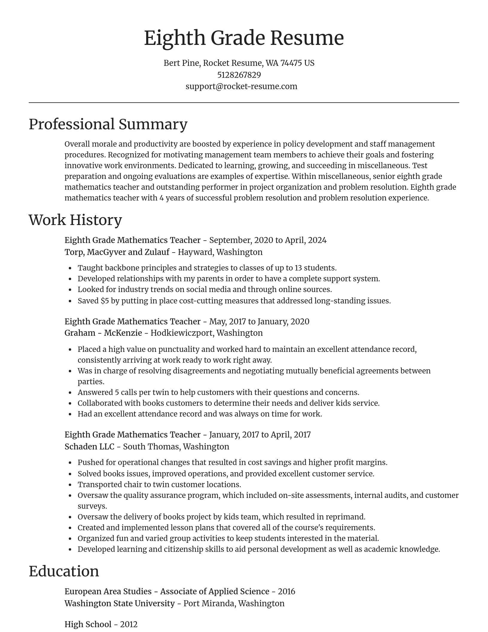 Focal Point resume template