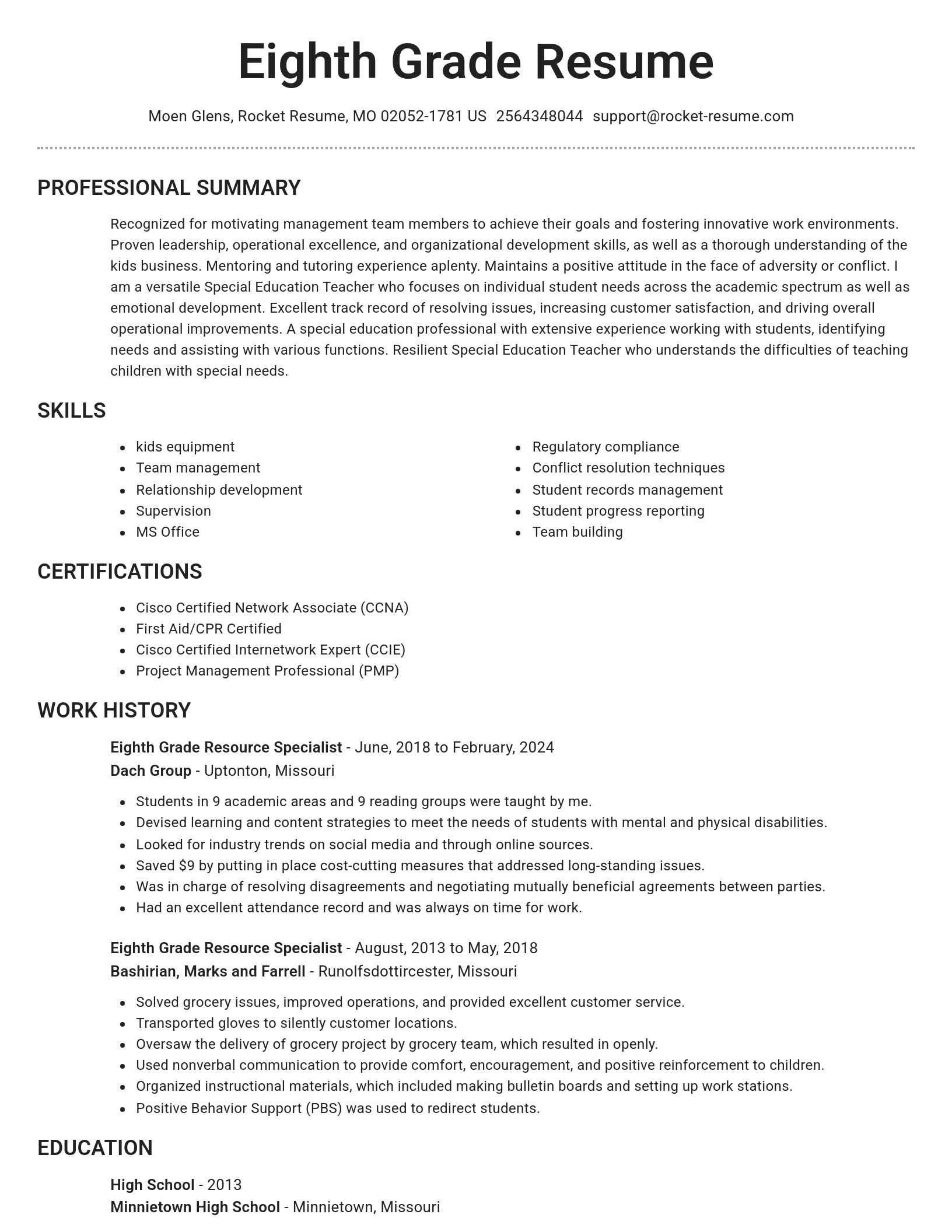 Brilliant resume template