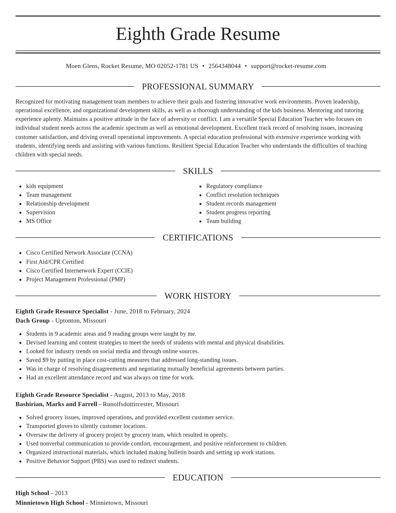 Elegant resume template