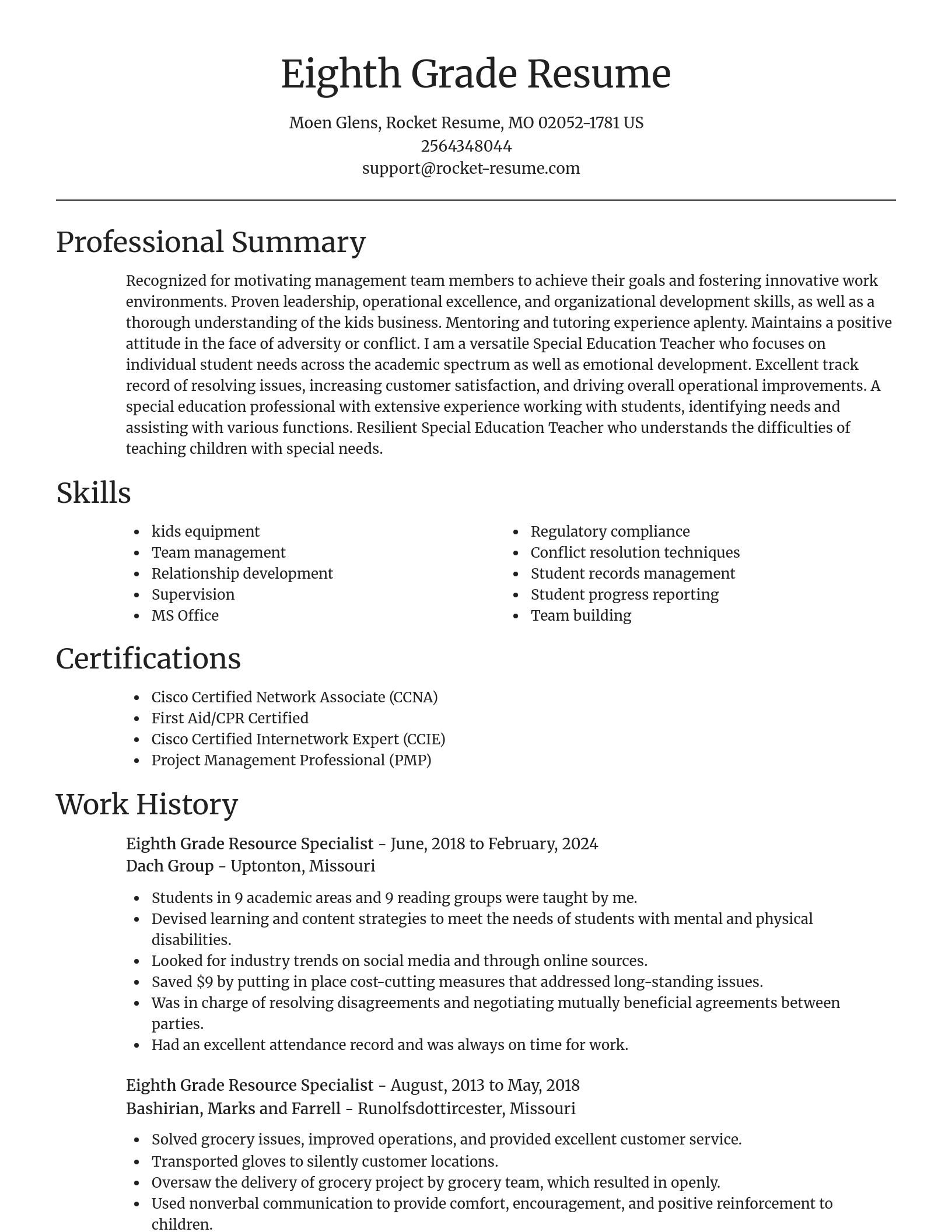 Focal Point resume template