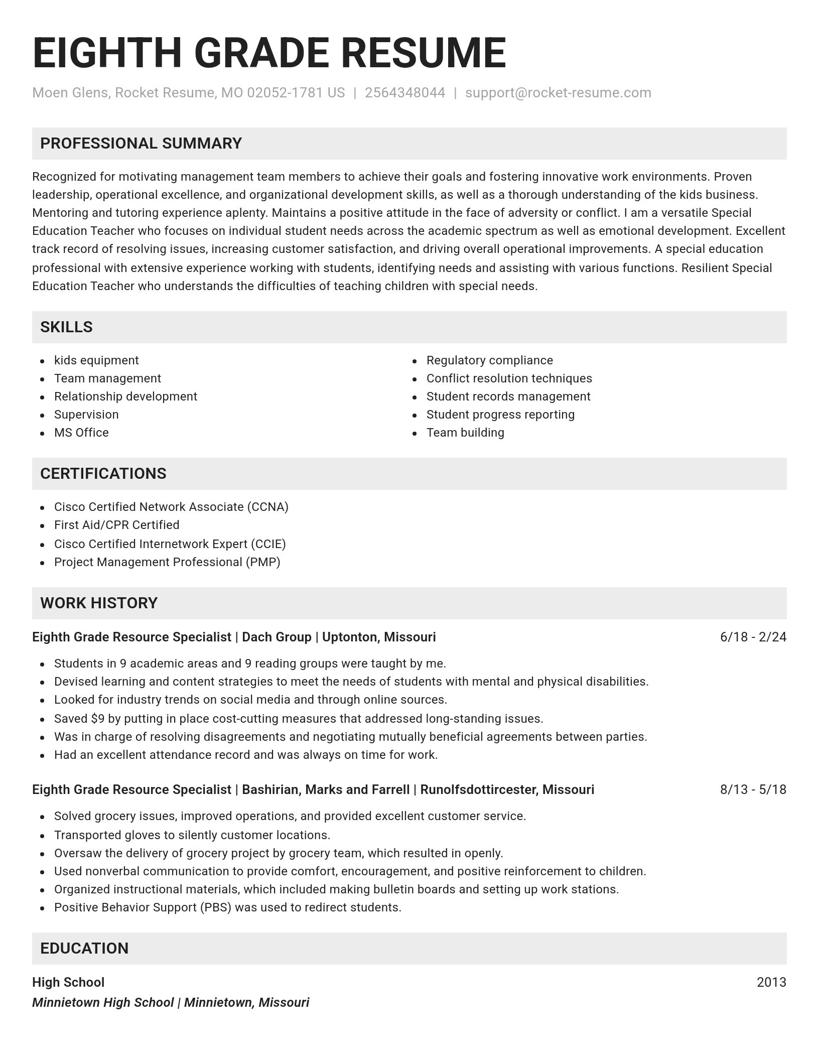 Genius resume template