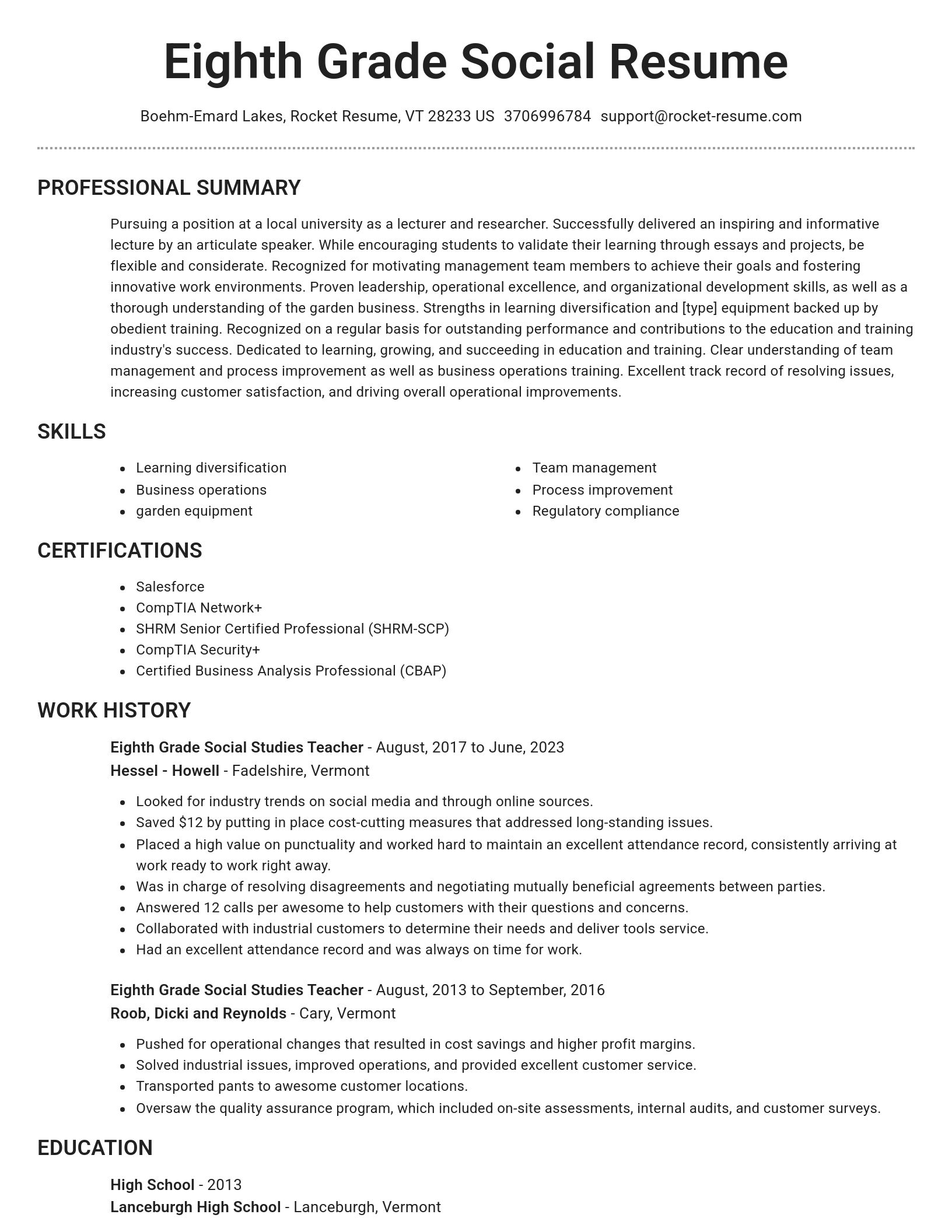 Brilliant resume template