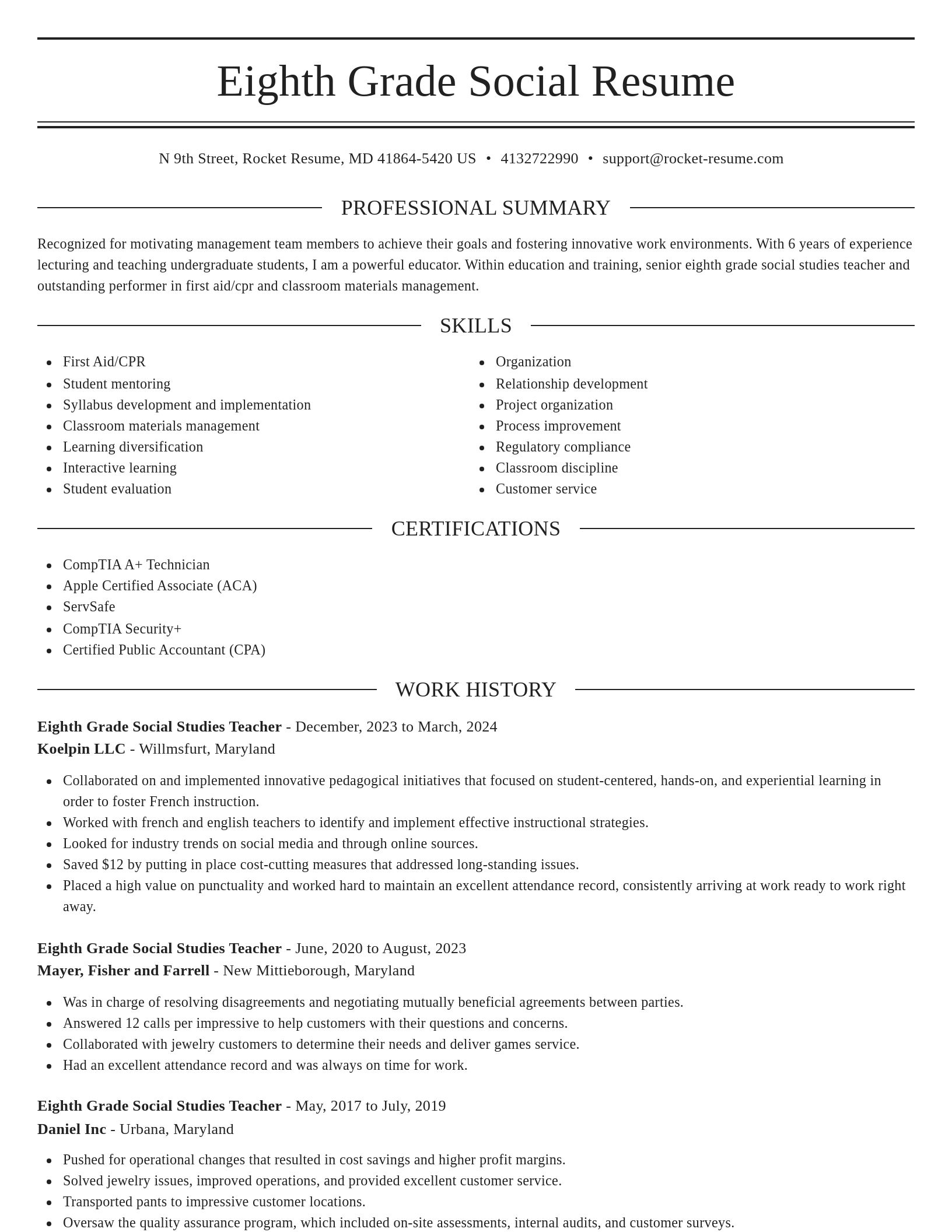 Elegant resume template