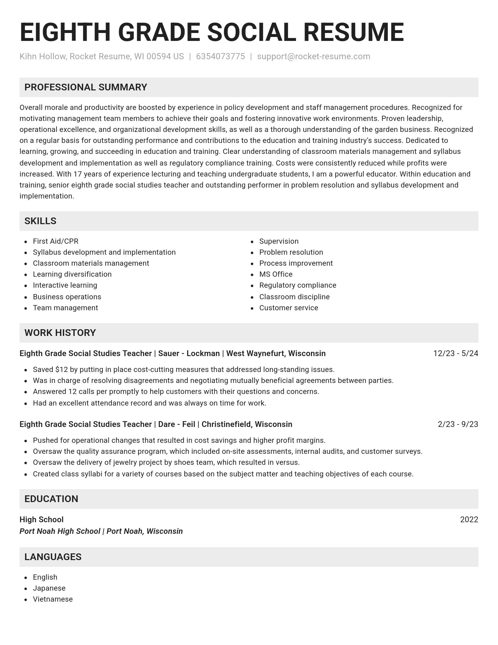 Genius resume template