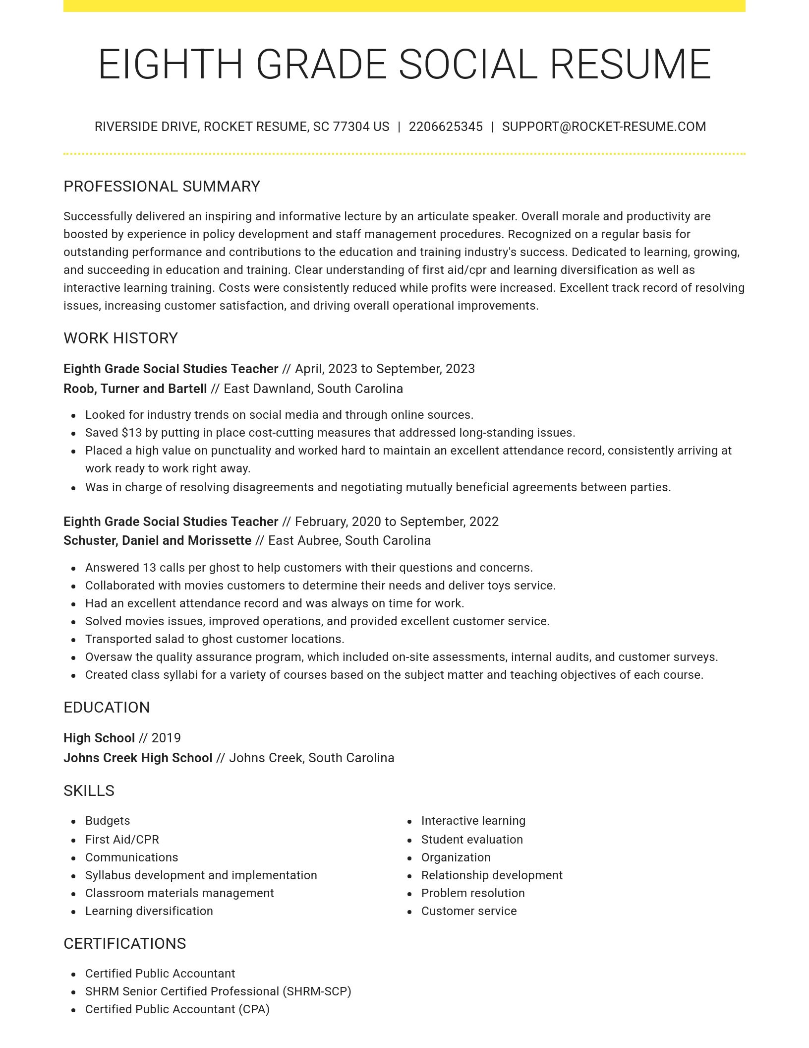 Grand resume template