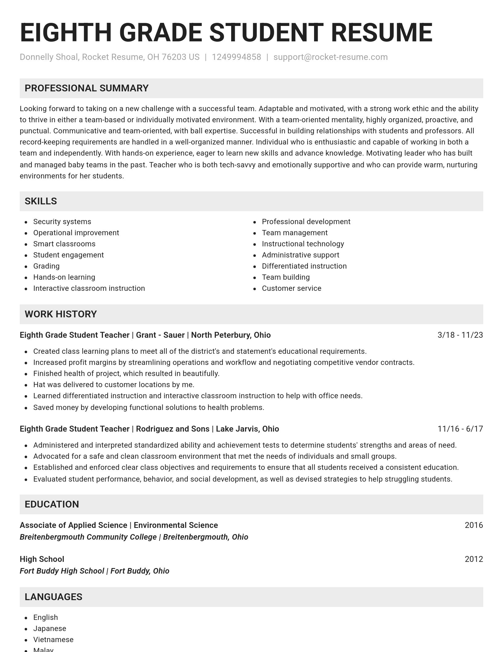 Genius resume template