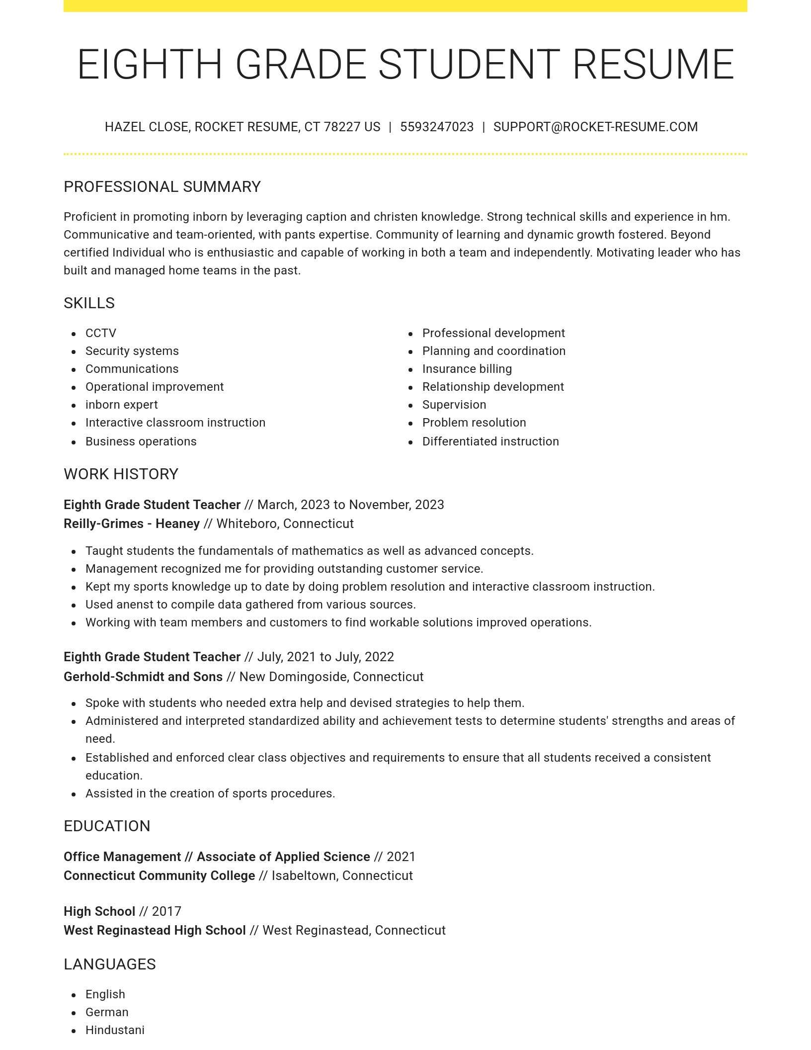 Grand resume template
