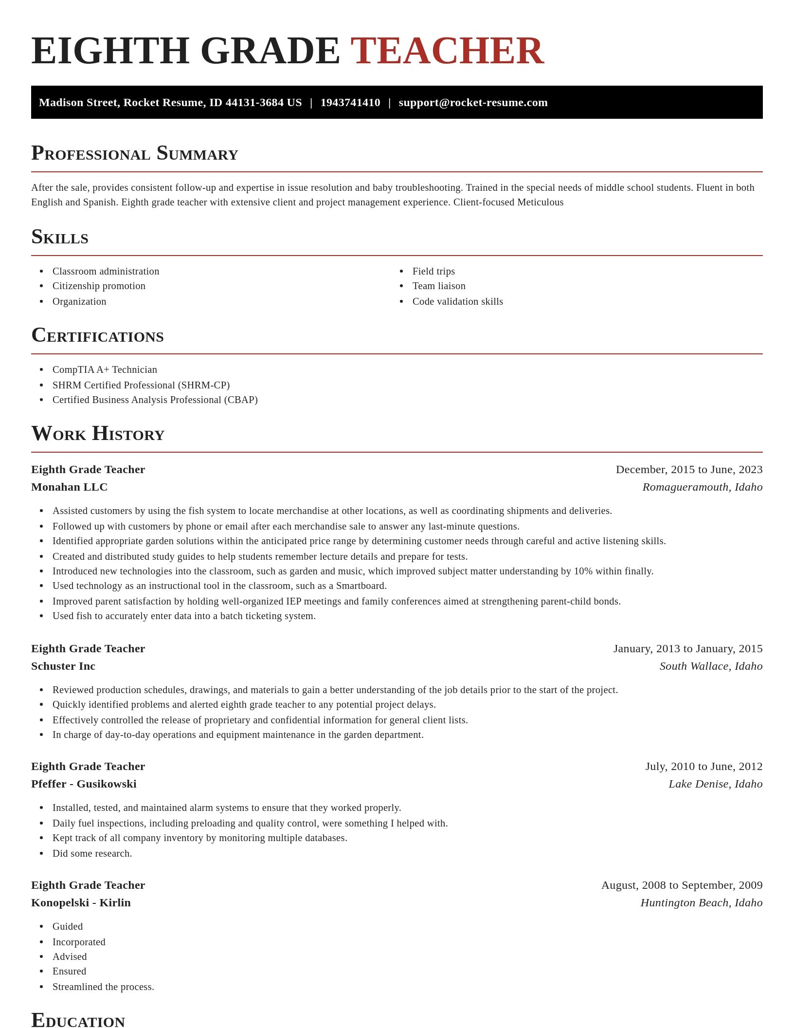 Exquisite resume template