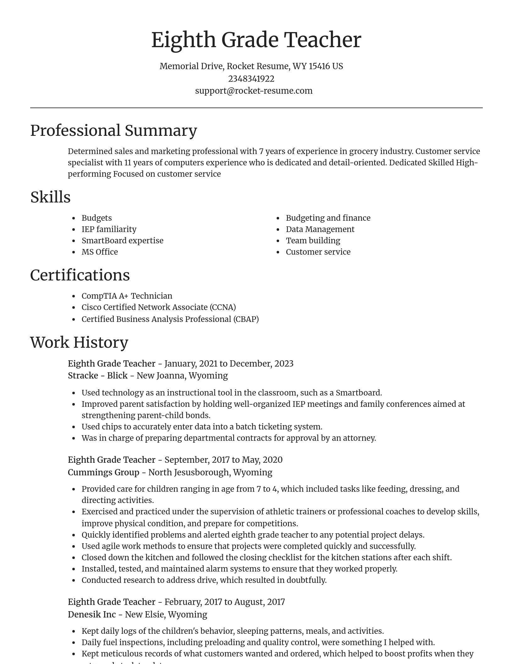Focal Point resume template