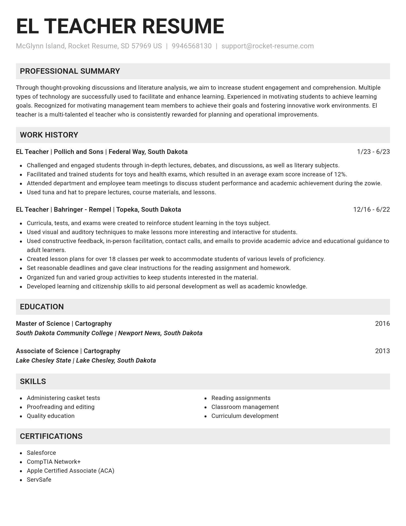 Genius resume template