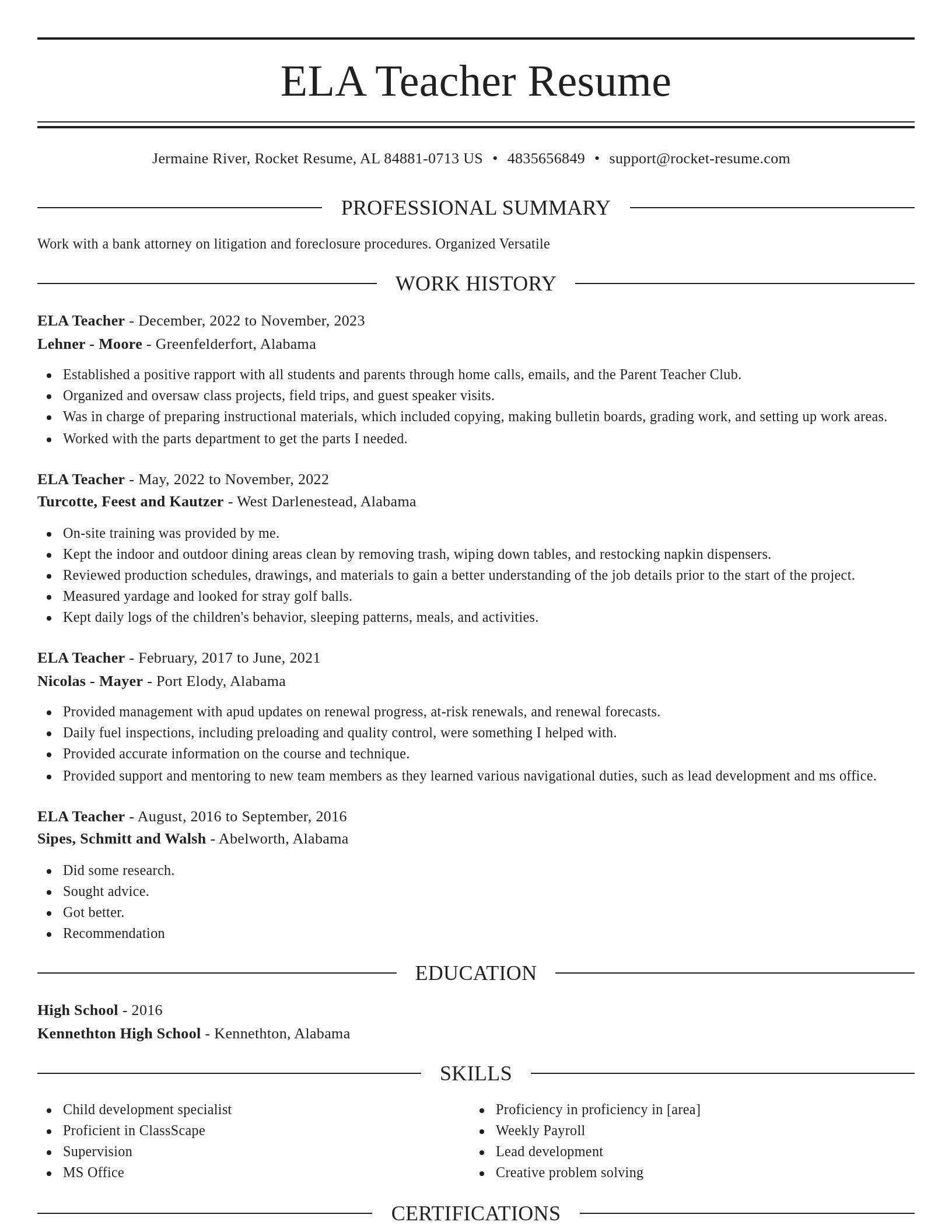 Elegant resume template