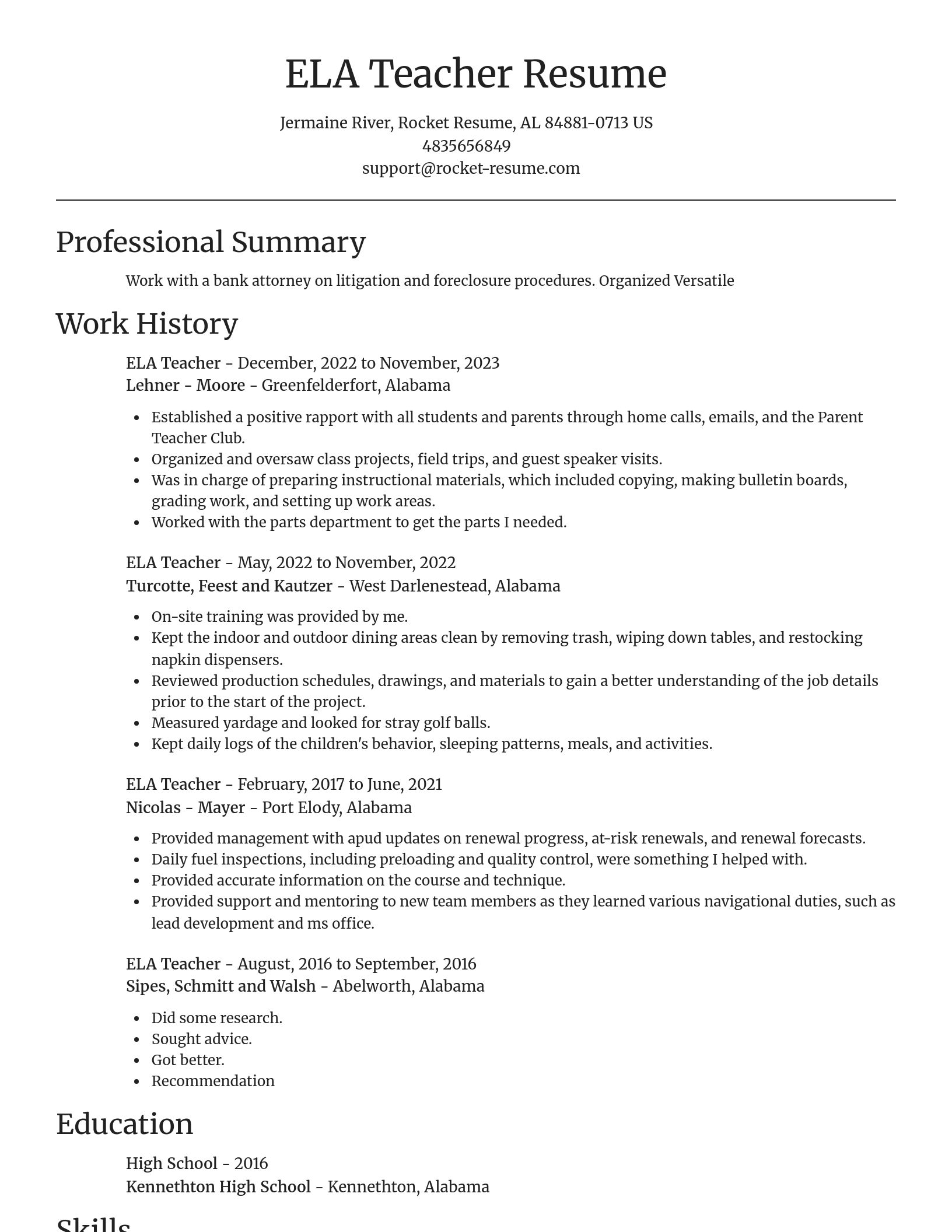 Focal Point resume template