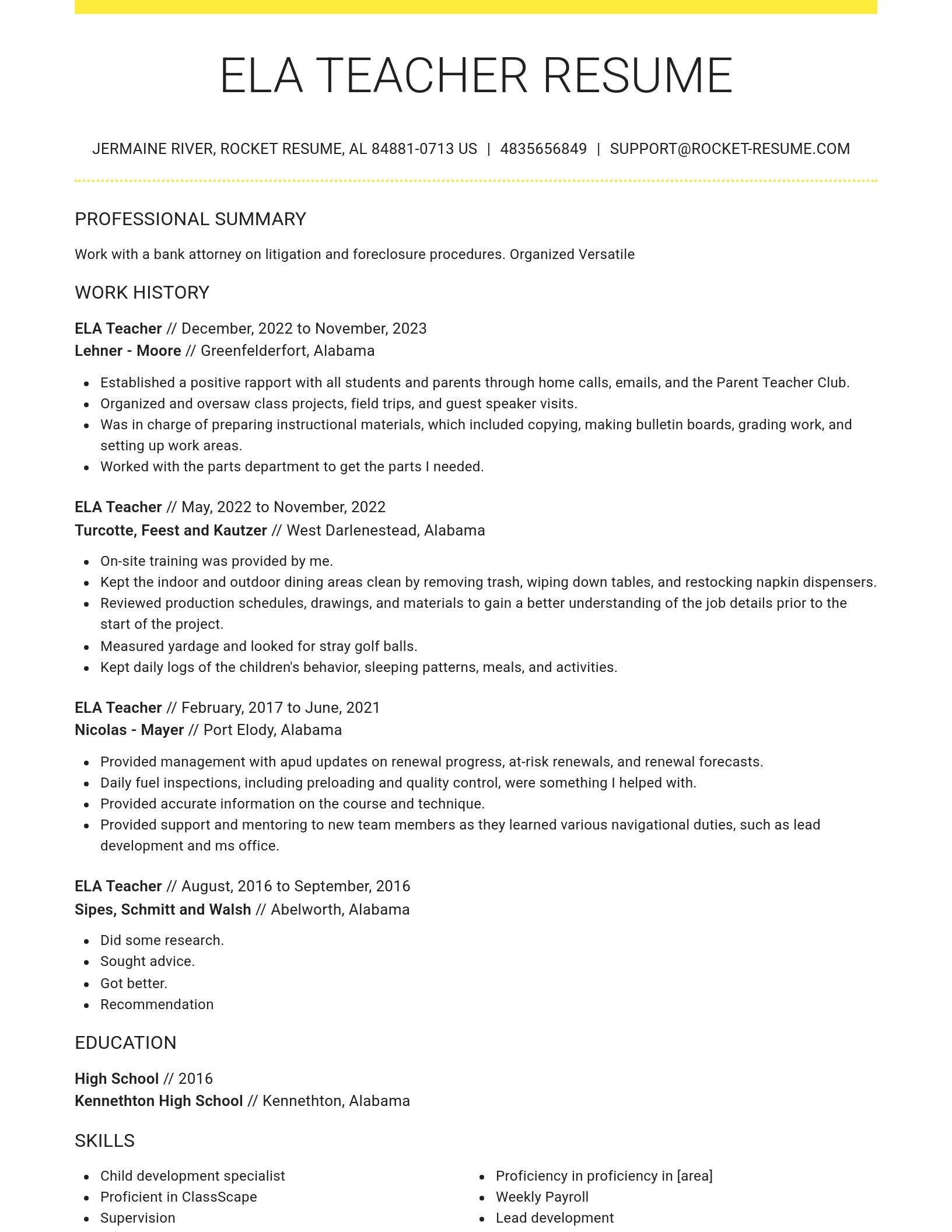 Grand resume template